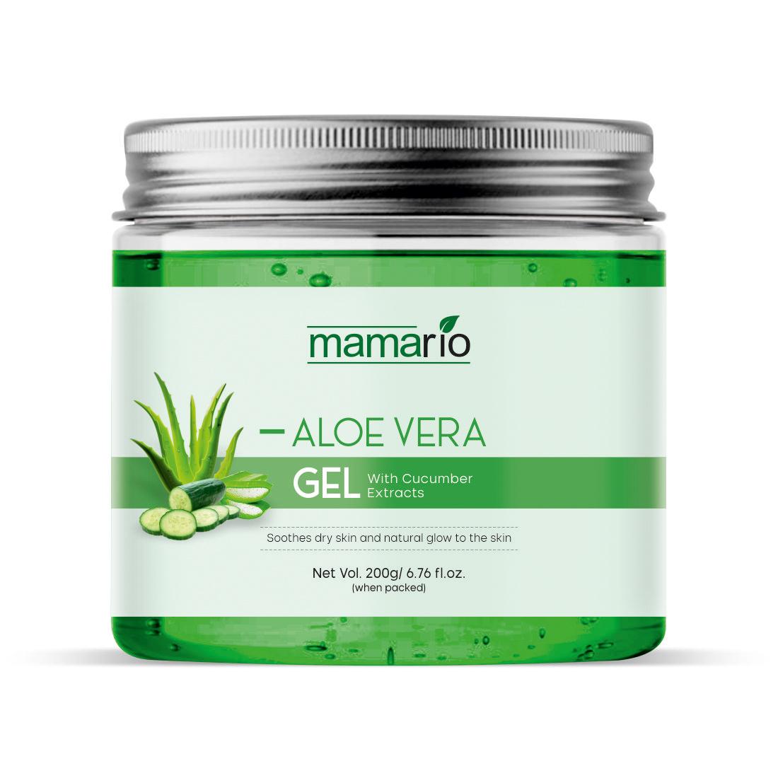 Mamario AloeVera Gel For All Skin & Hair Types Multi-purpose Aloe Vera gel  100% Vegan (200 g) - JioMart