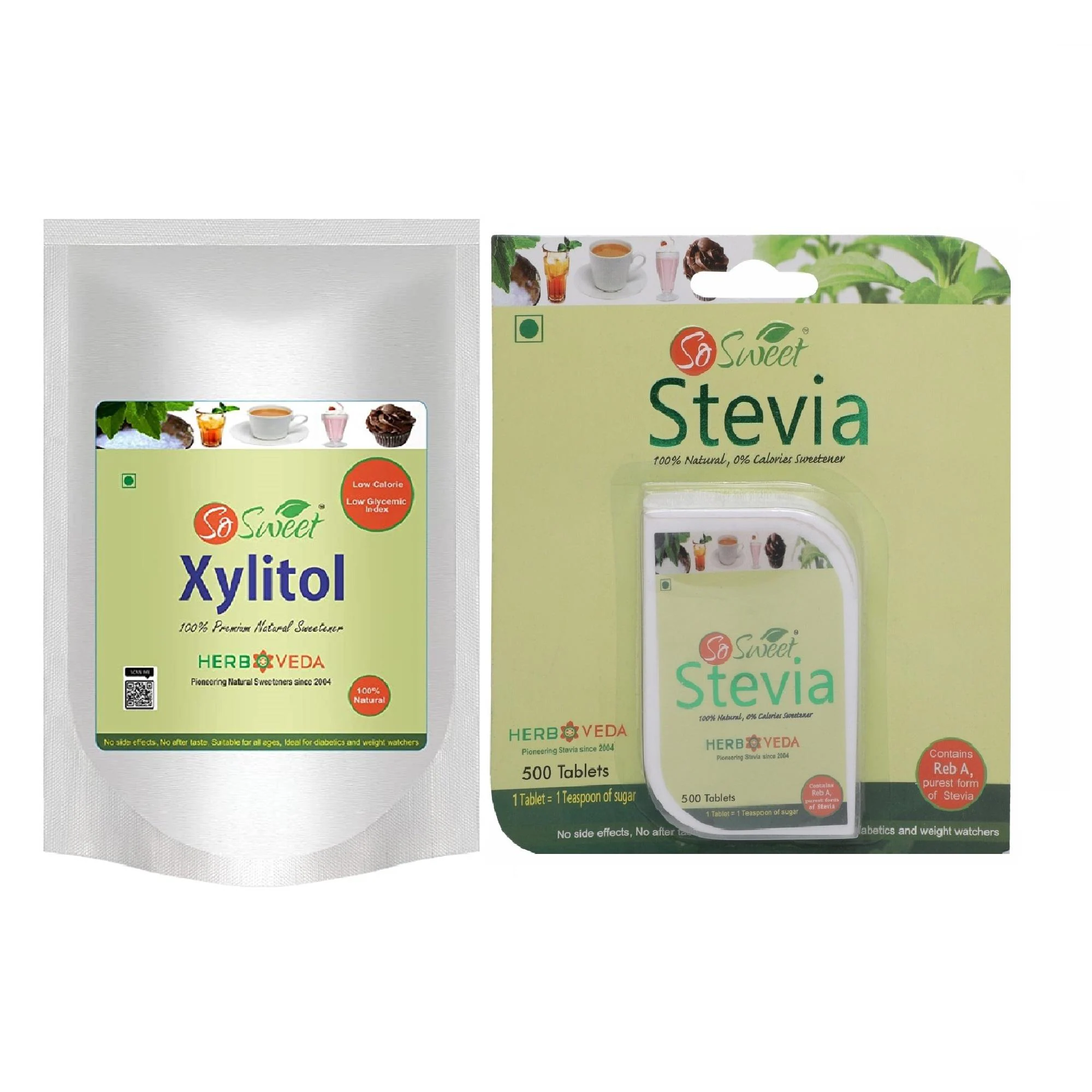 Buy So Sweet Stevia Tablets 500 + Xylitol Powder 250g Sugar Free