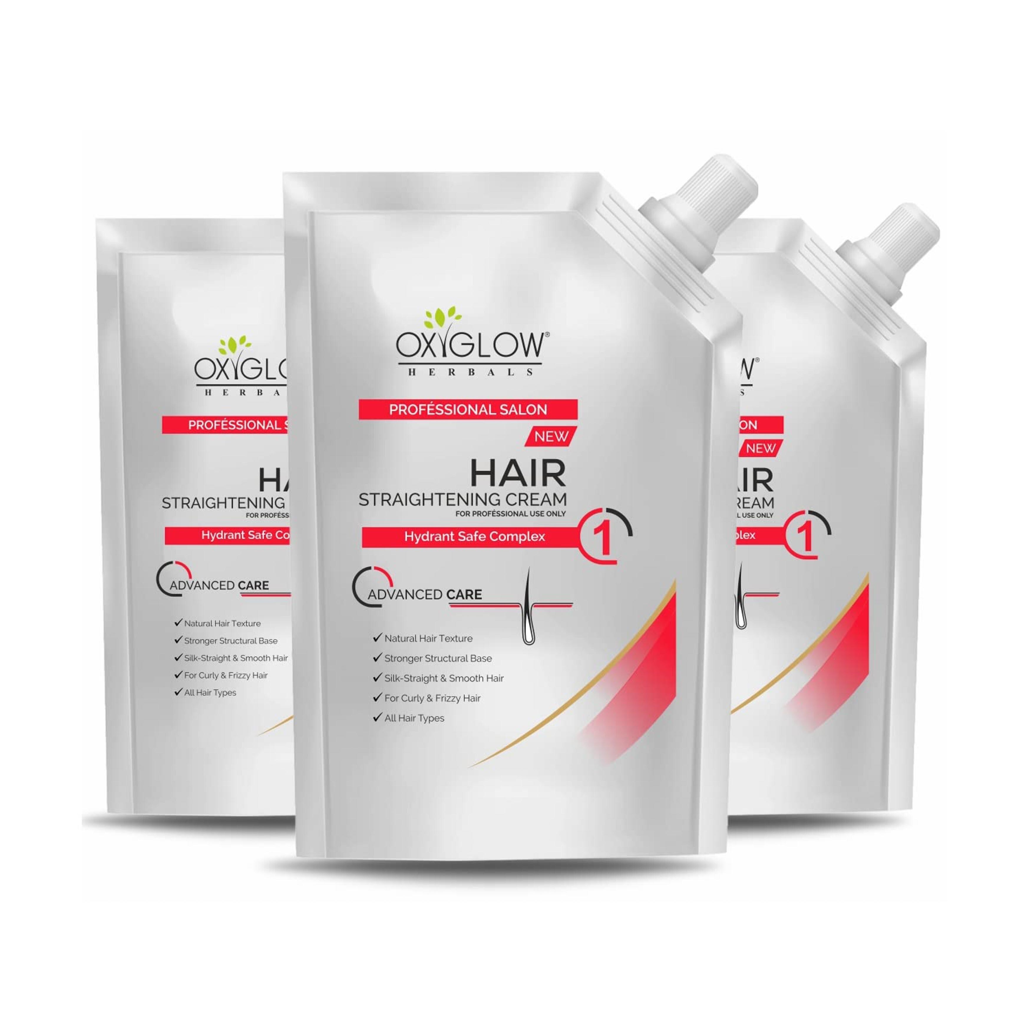 Oxyglow Herbals Hair Straightening Cream, 500 Ml (Pack Of 3) - JioMart