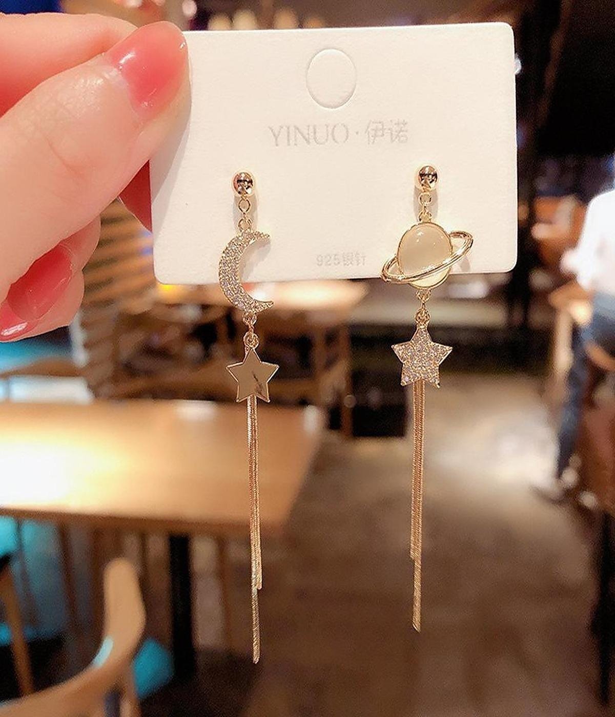 Buy DESTINY JEWEL'S Stone Decor Moon & Star Shaped Long