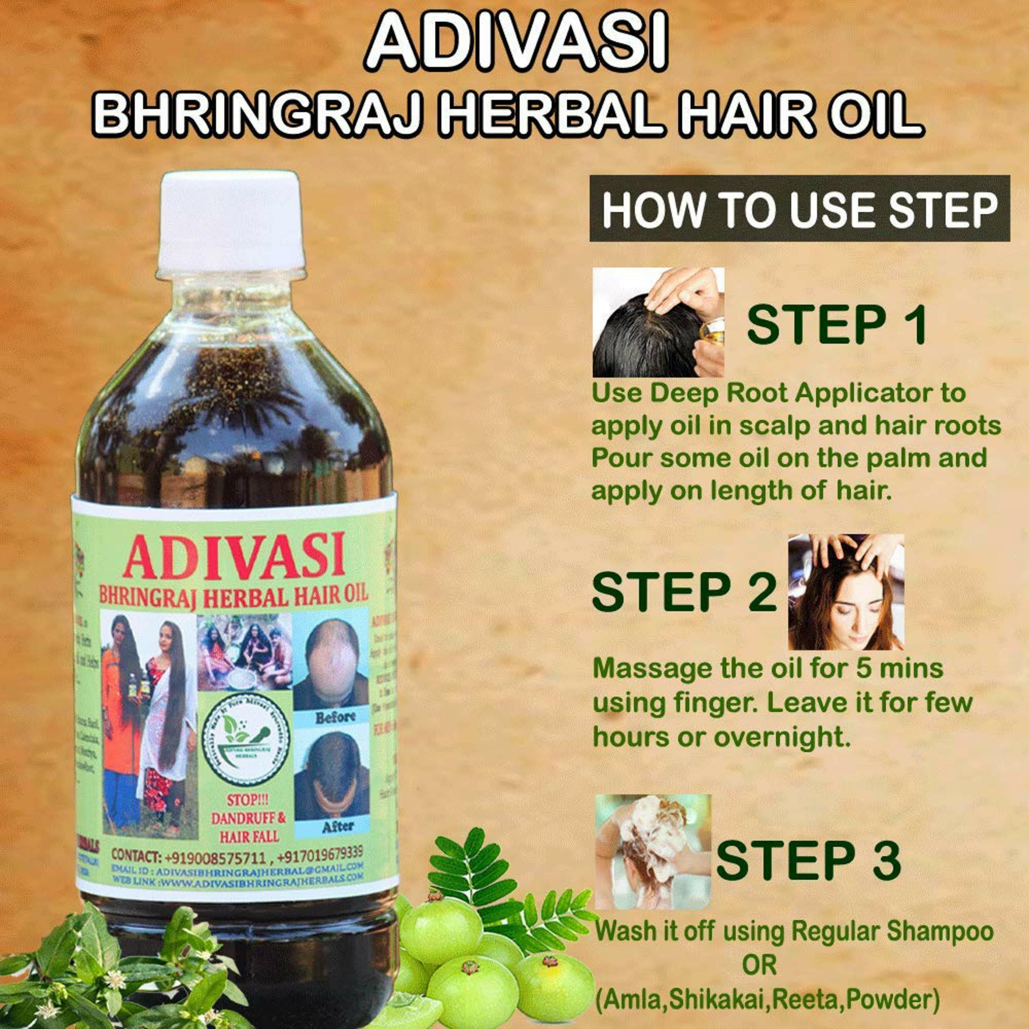 Adivasi Bhringraj Herbals Herbal Hair Oil - JioMart