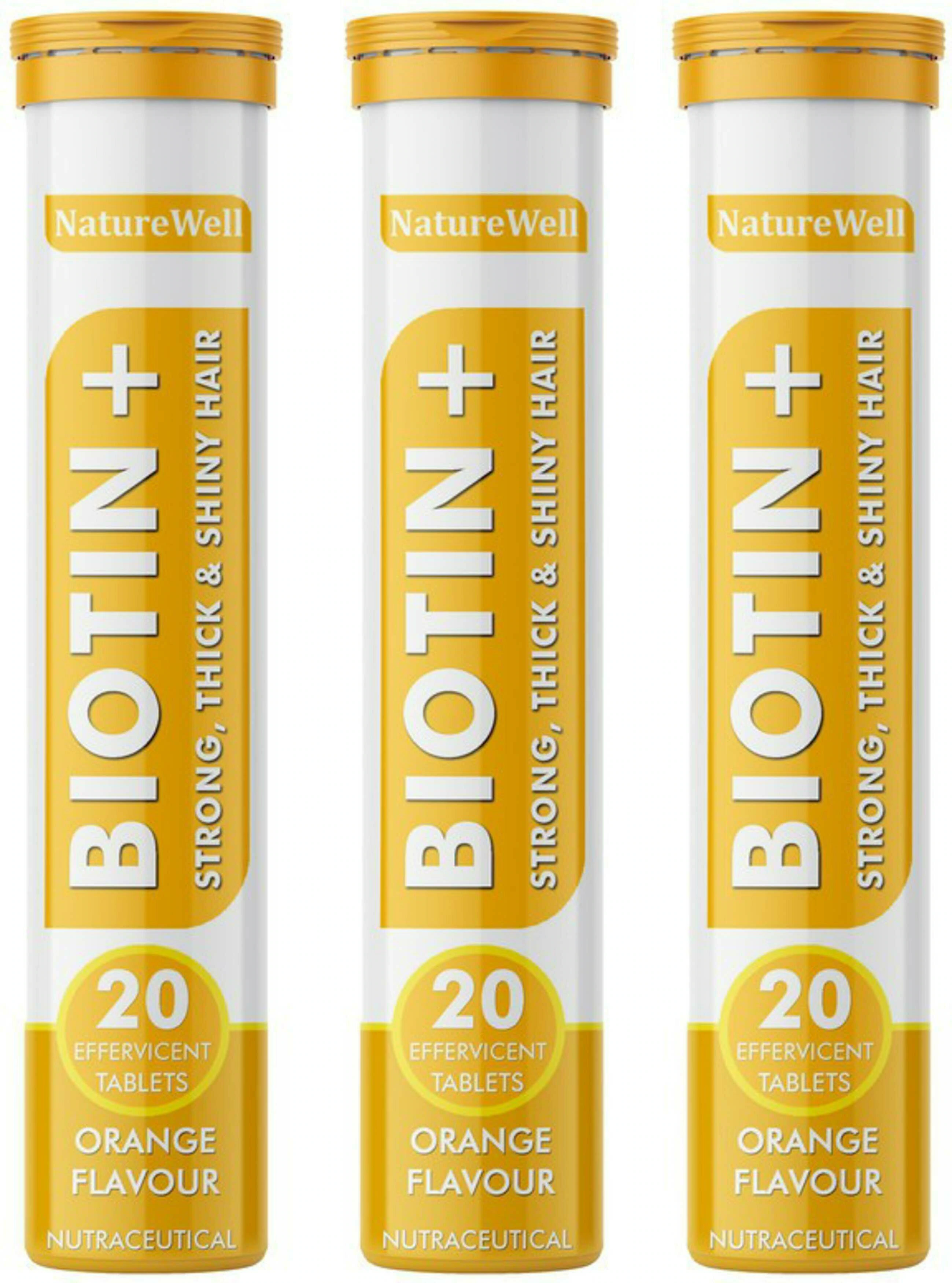 Naturewell Effervescent Tablet Biotin, 20 Tablets Each (Pack Of 3) - JioMart
