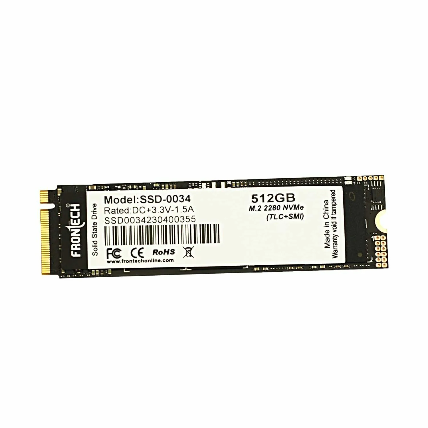 Buy FRONTECH 512GB Internal SSD, M.2 2280 NVMe SATA3, QLC+SMI, Low