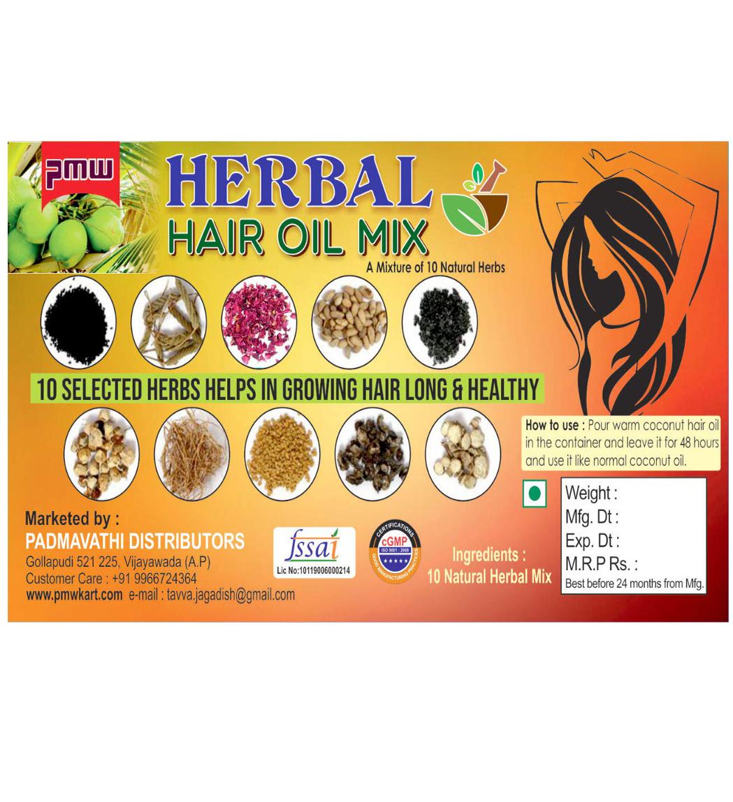 Pmw - Hair Care Herbs In A Plastic Container - With Many Natural Ayurvedic  Herbs - Just Add Coconut Oil - JioMart