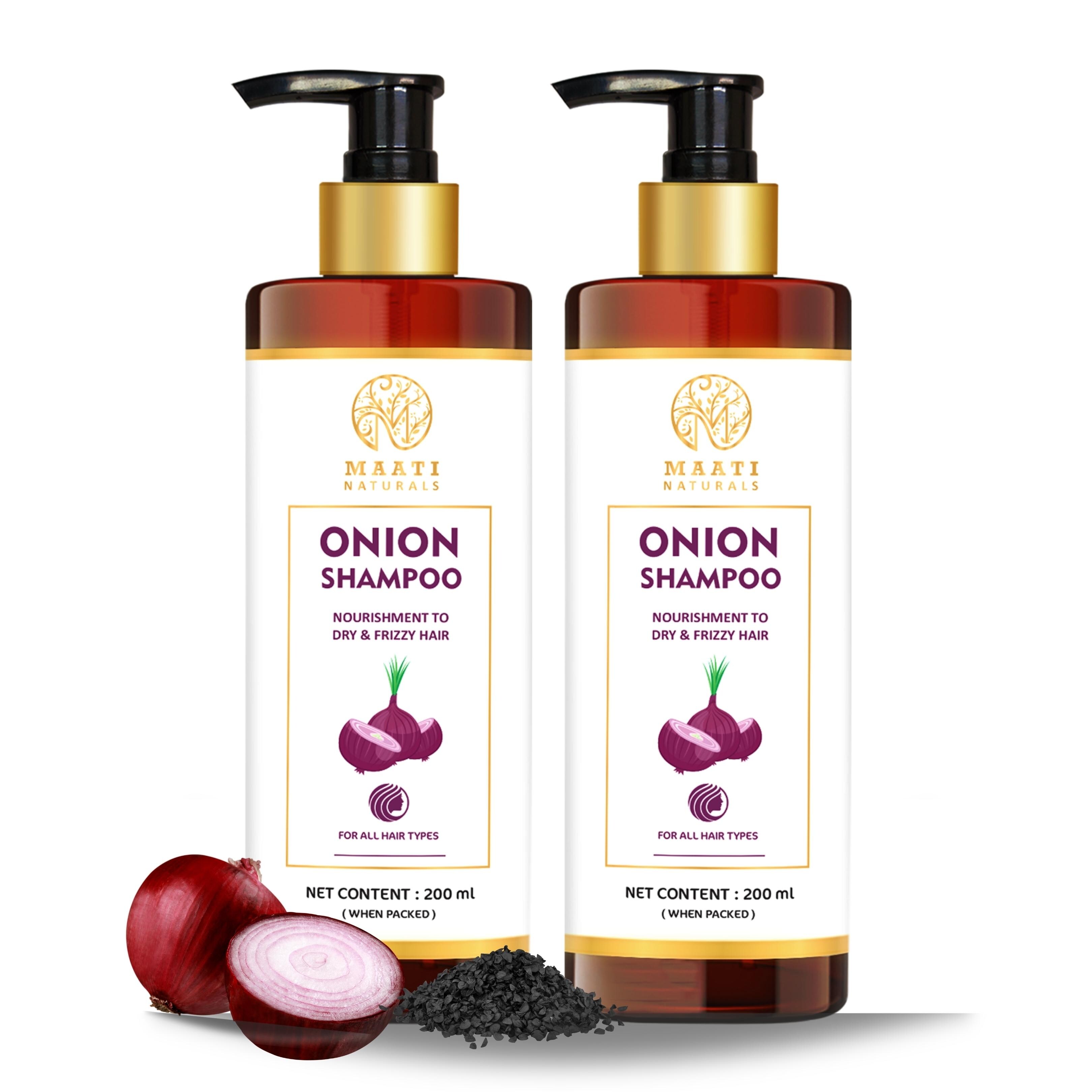 MaatiNaturals Advance Red Onion Hair Growth Shampoo For Hair Growth And Hair  Fall Control With Onion Oil, Amla, Methi, Shikakai, Nagarmotha, Brahmi,  Aloe Vera With 15 Natural Herbs & Ingredients. Pack of