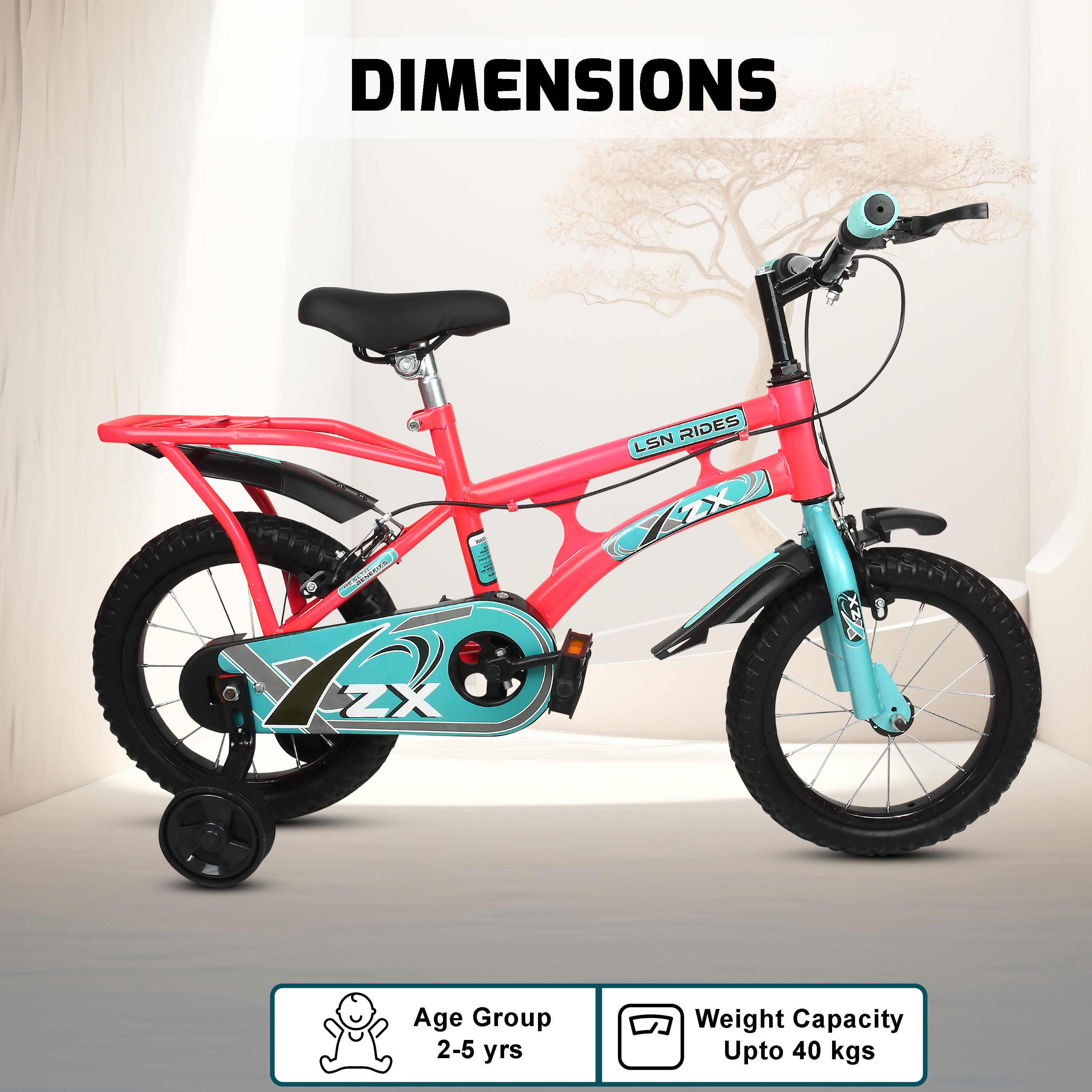 Buy LSN RIDES 14T M-RIM ZX PINK BICYCLE FOR 2-5 YEARS KIDS Online