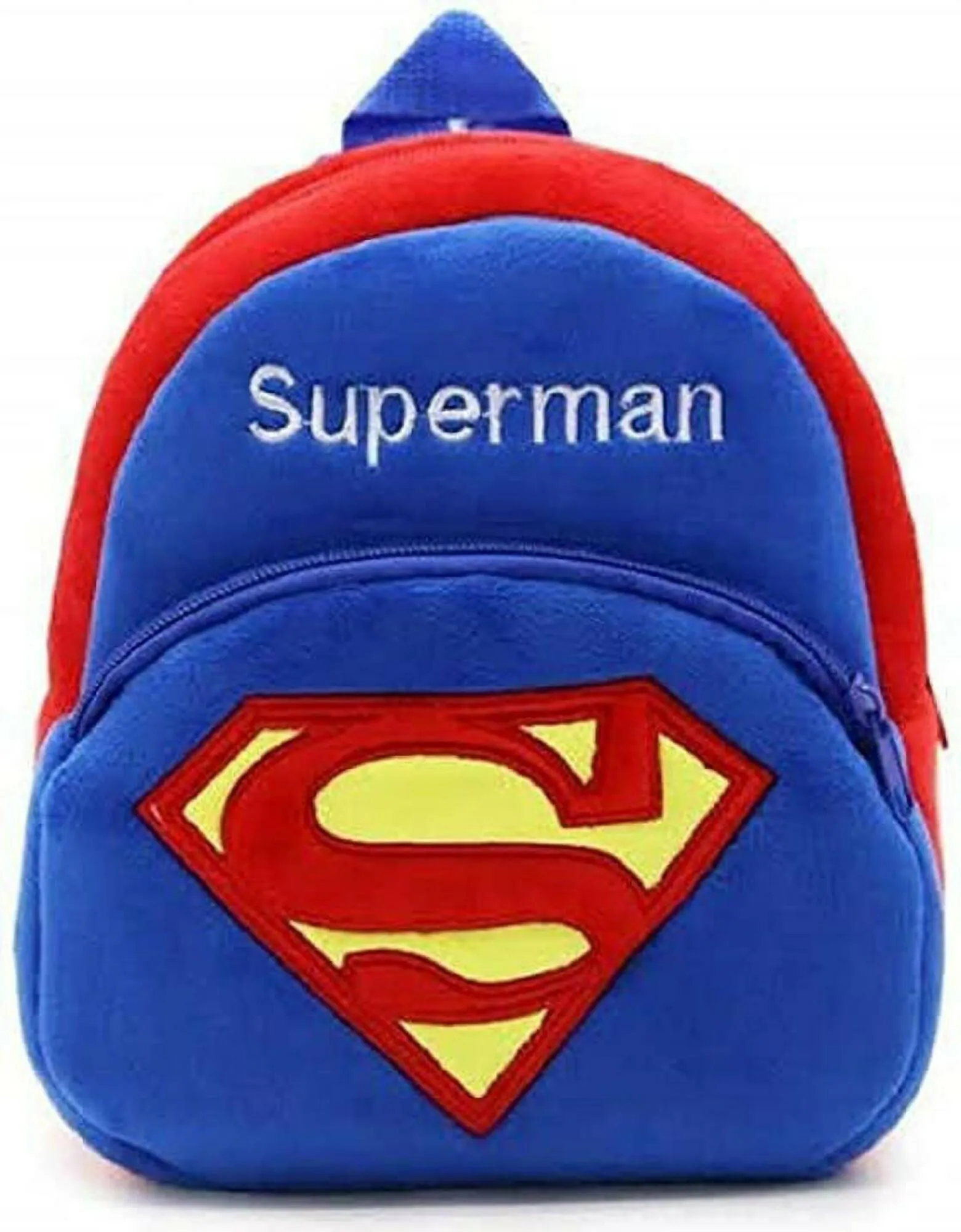 Superman Soft Velvet Kids School Bag (Blue, 10 L) - JioMart