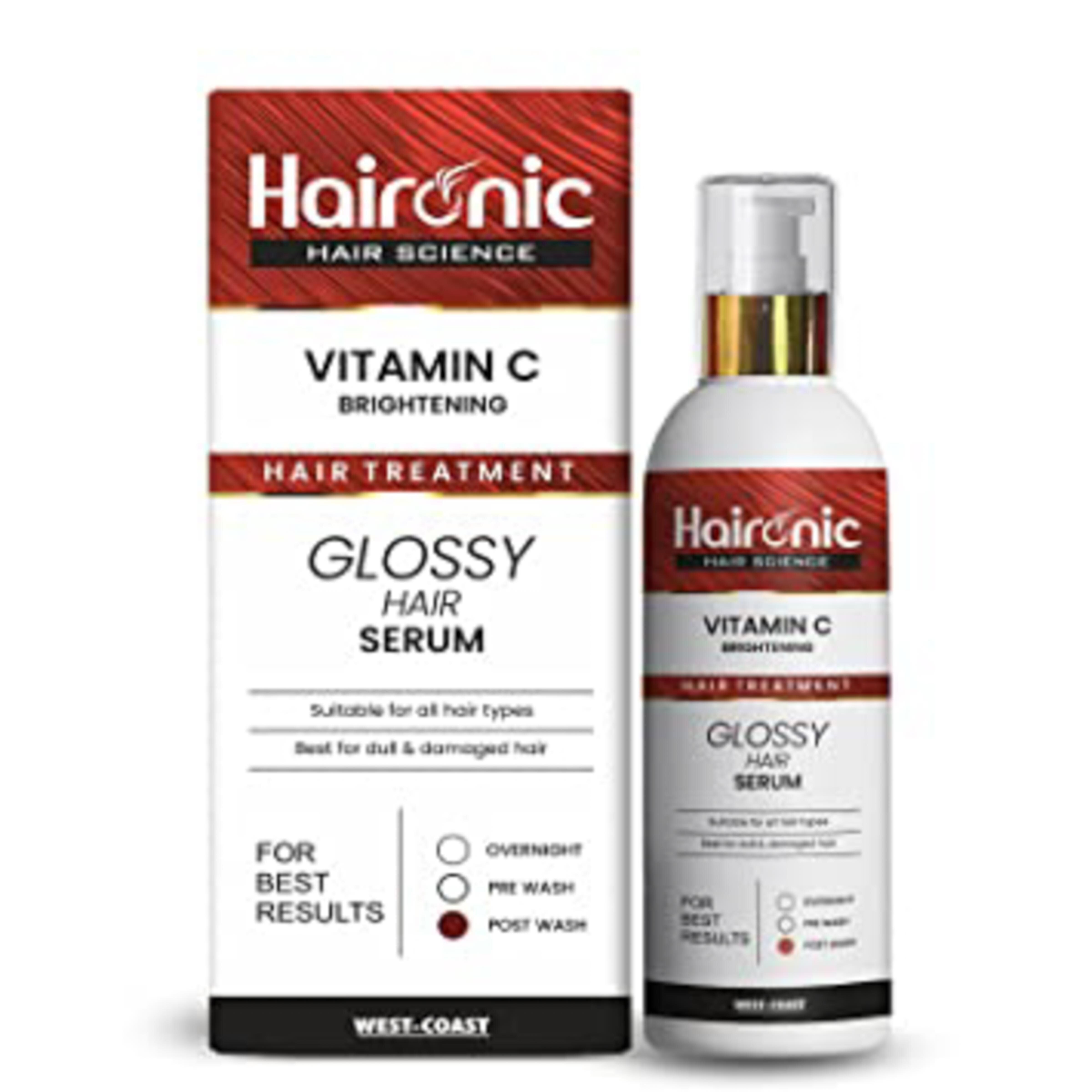 Haironic Vitamin C Hair Brightening Treatment Hair Serum For Strong,  Smooth, Shiny Hair 100 ml - JioMart