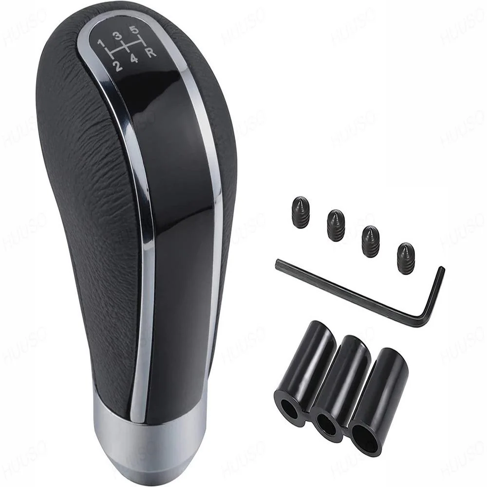 Buy Huuso Car Gear Shift Knob Sleek Black Leather 5 Speed Manual