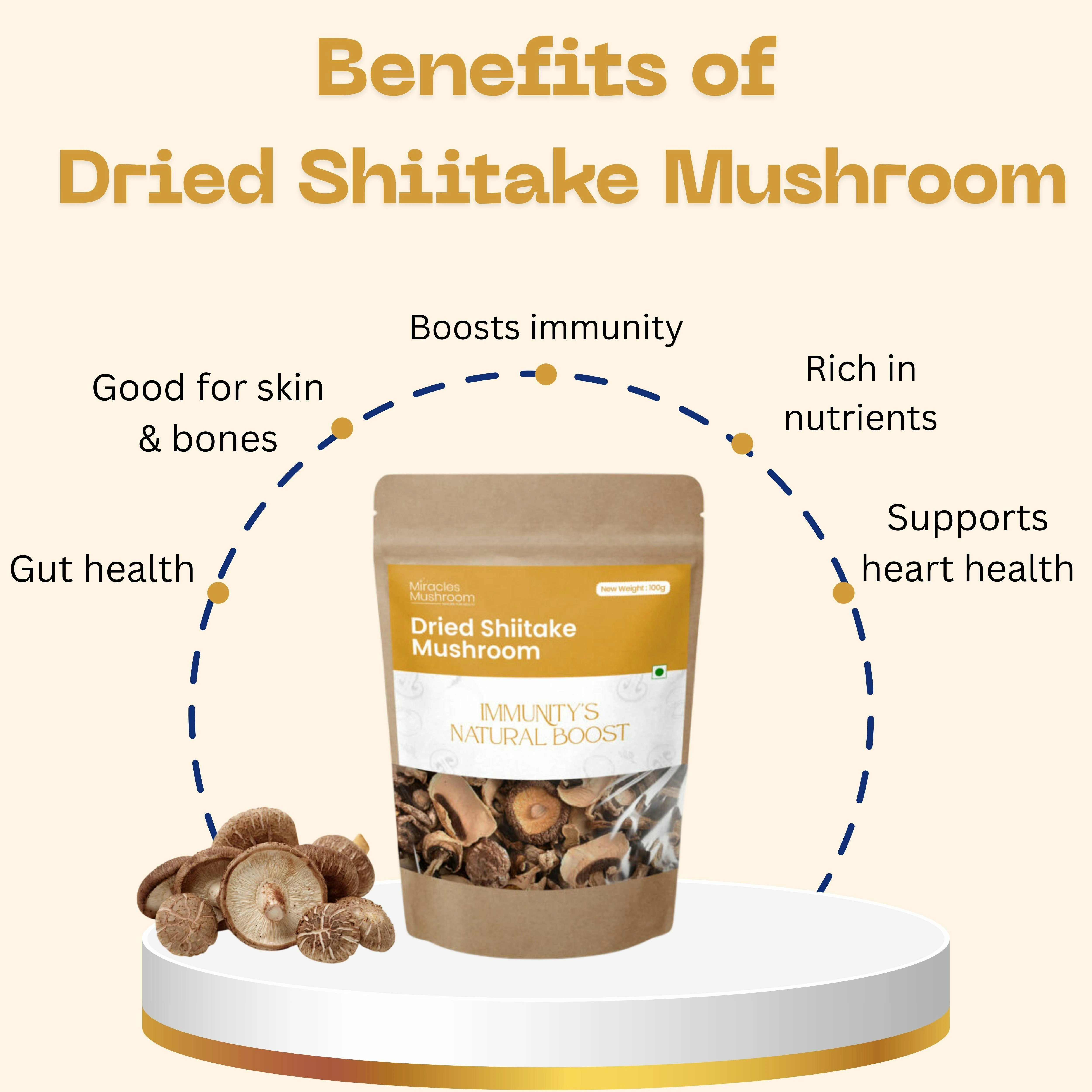 Buy Miracles Mushroom Dried Shiitake Mushroom Online at Best