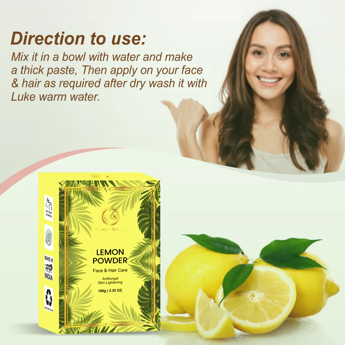 Nuerma Science Lemon Peel Powder (For Lighten Scar, Skin Tone and Remove Scalp  Dandruff) (100 g) - JioMart