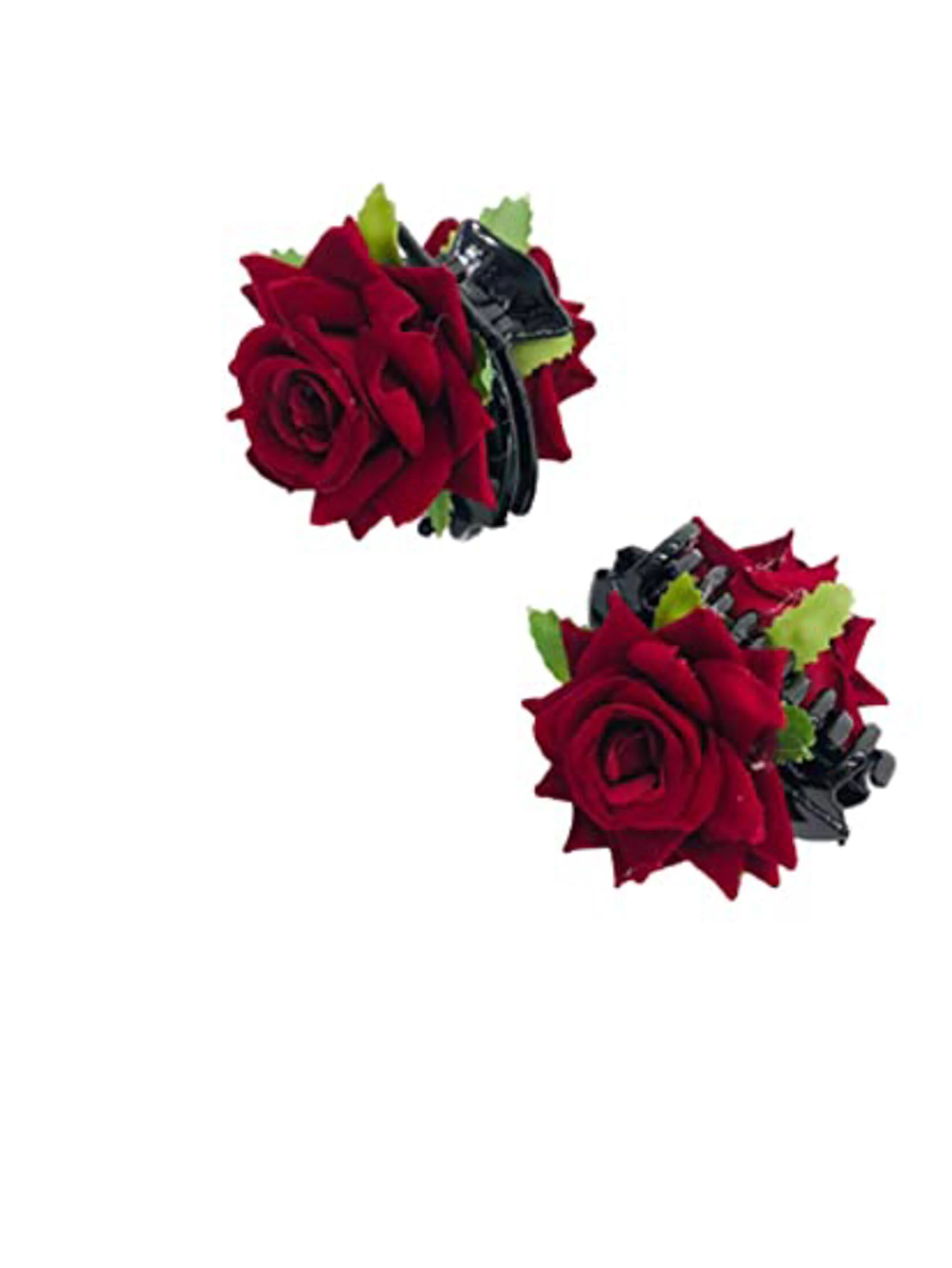 Fashion Alley Multicolor Plastic Artificial Flowers Hair Claw For Women  (Pack Of 2) - JioMart