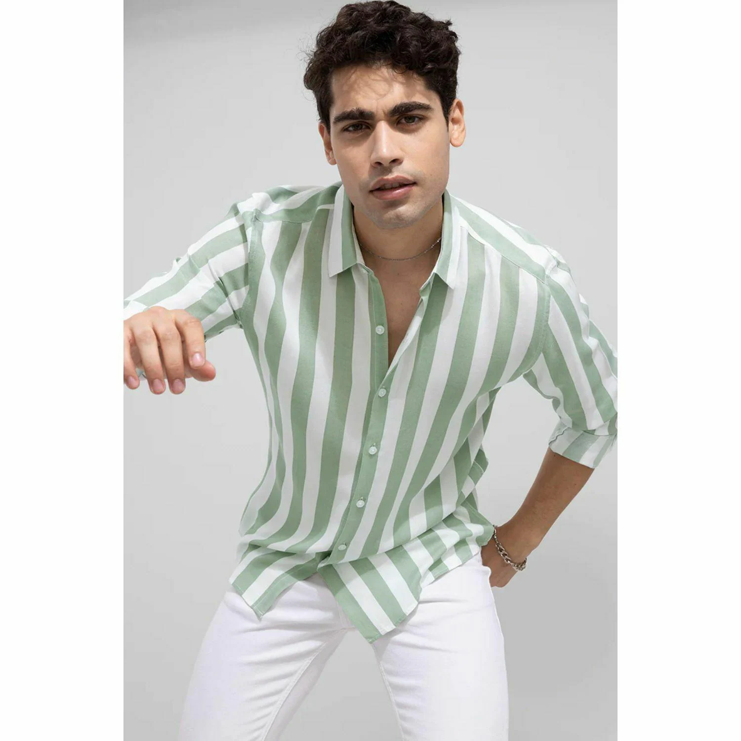 Buy Bought First Men s Cotton Blend Full Sleeve Shirt Regular Fit Stylish Printed Casual and Formal Wear Shirt for Mens Pista XXL Online at Best Prices in India JioMart