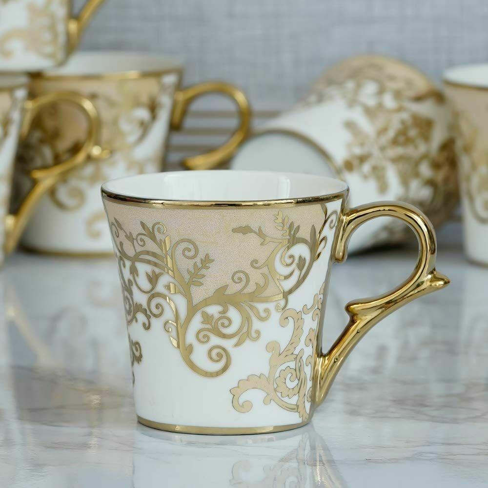 Femora Indian Golden Line Fine Bone China Ceramic Tea Cup 155 Ml Set Of 6 Jiomart Femora Indian Golden Line Fine Bone China Ceramic Tea Cup 155 Ml Set Of 6 Jiomart