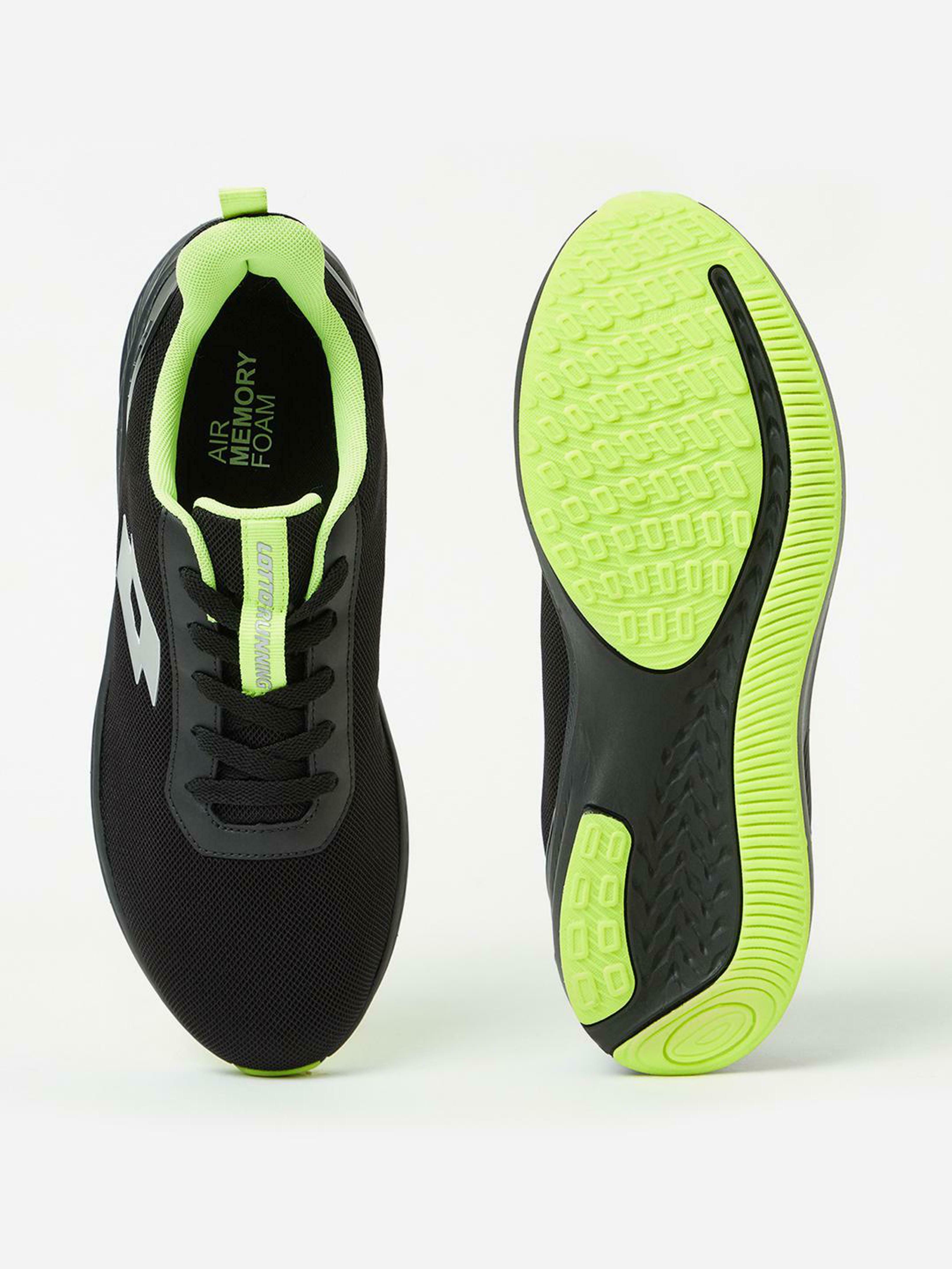 【lotton shop】 Buy Lotto Men Lotto Enzo Black/Neon Running Shoes Online at