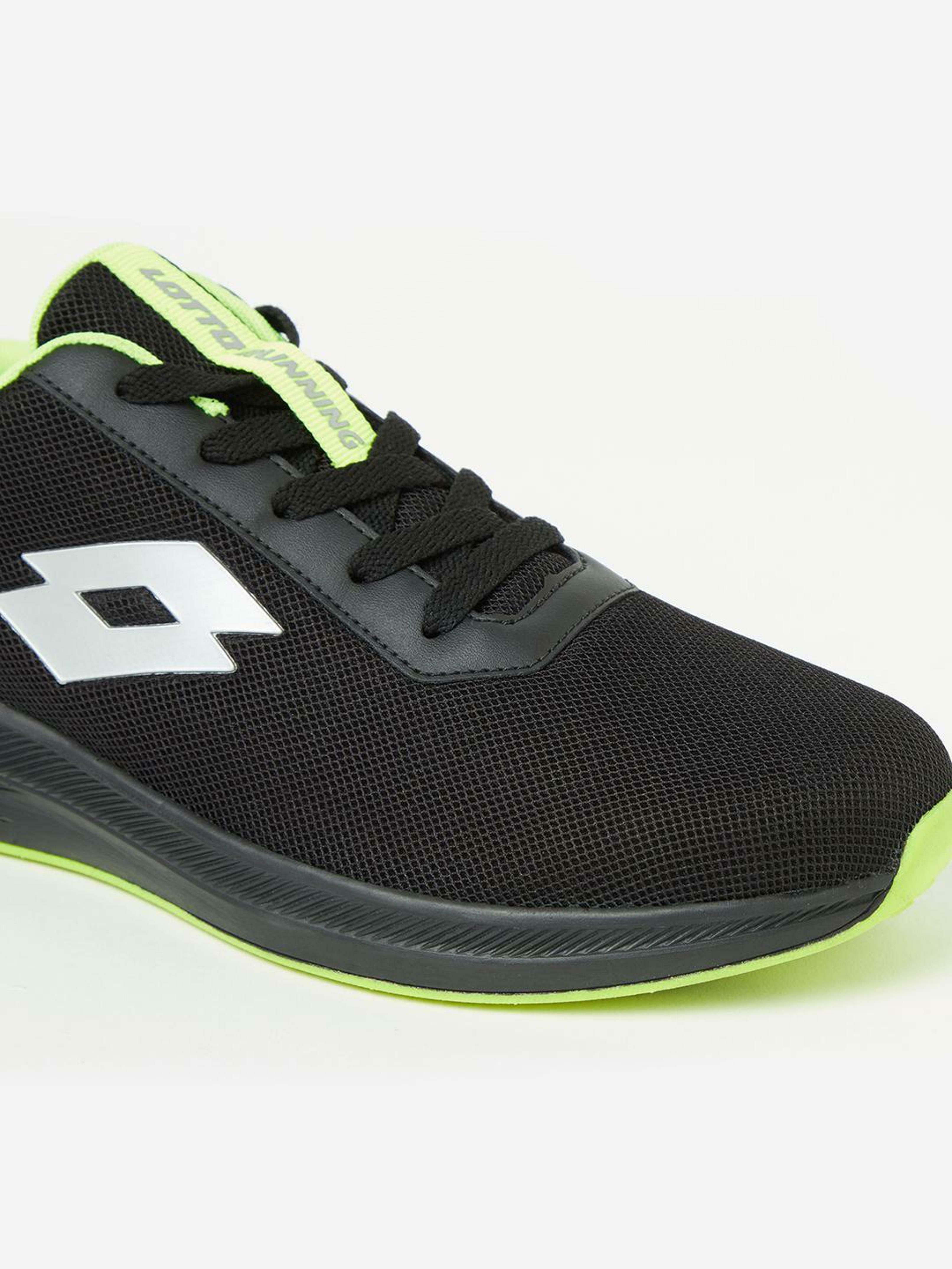 Buy Lotto Men Lotto Enzo Black/Neon Running Shoes Online at