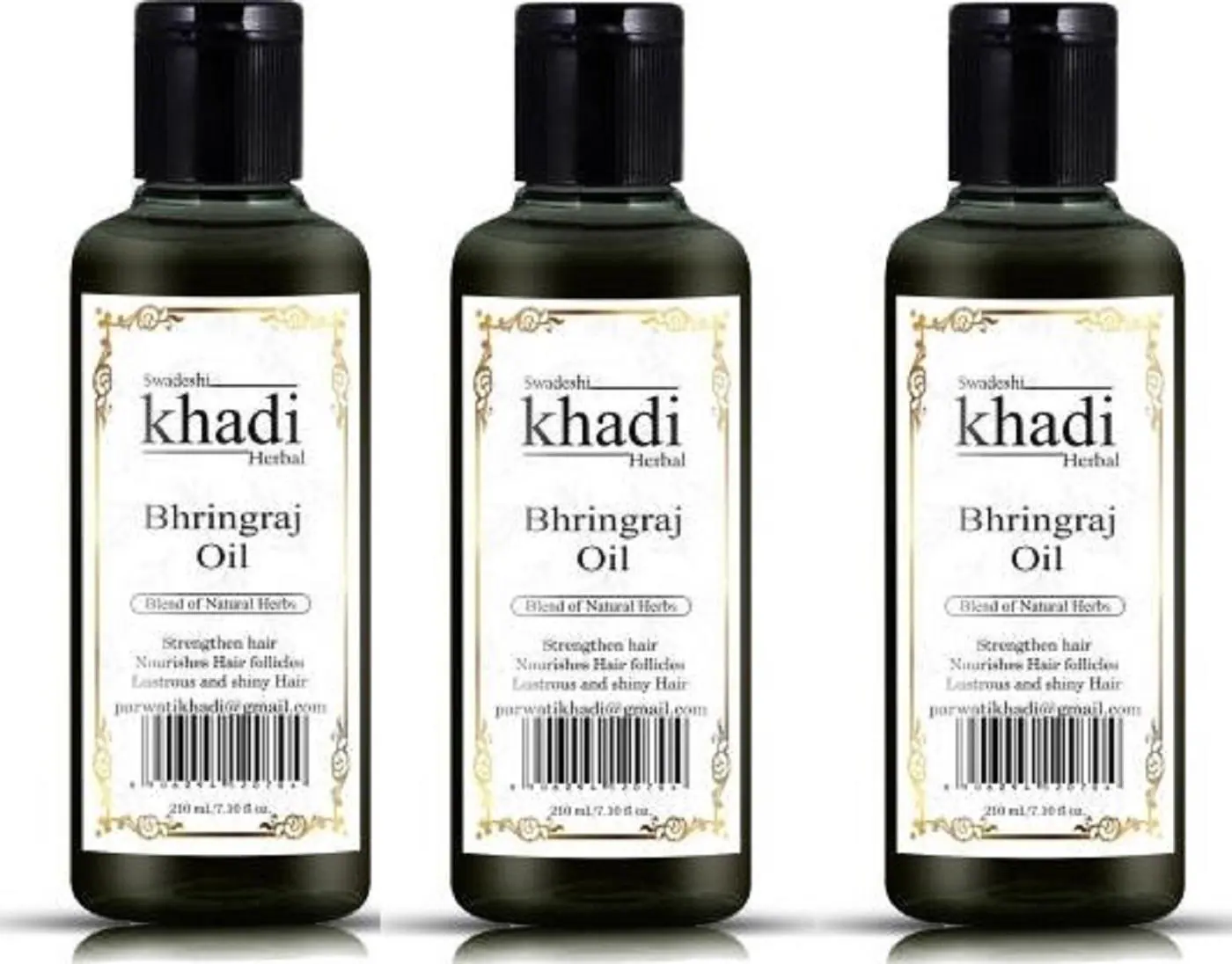 SWADESHI KHADI HERBAL Bhringraj Hair Oil (Pack of 3) (630 ml) | Oil | Hair  Oil | Herbal Oil |Bhringraj Hair Oil - JioMart