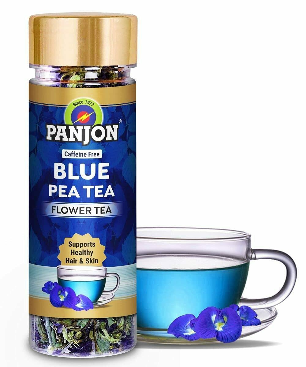 Panjon Blue Tea, Caffeine Free Butterfly Pea Flowers with Mint Hair & Skin  Glow,1 Jar - JioMart