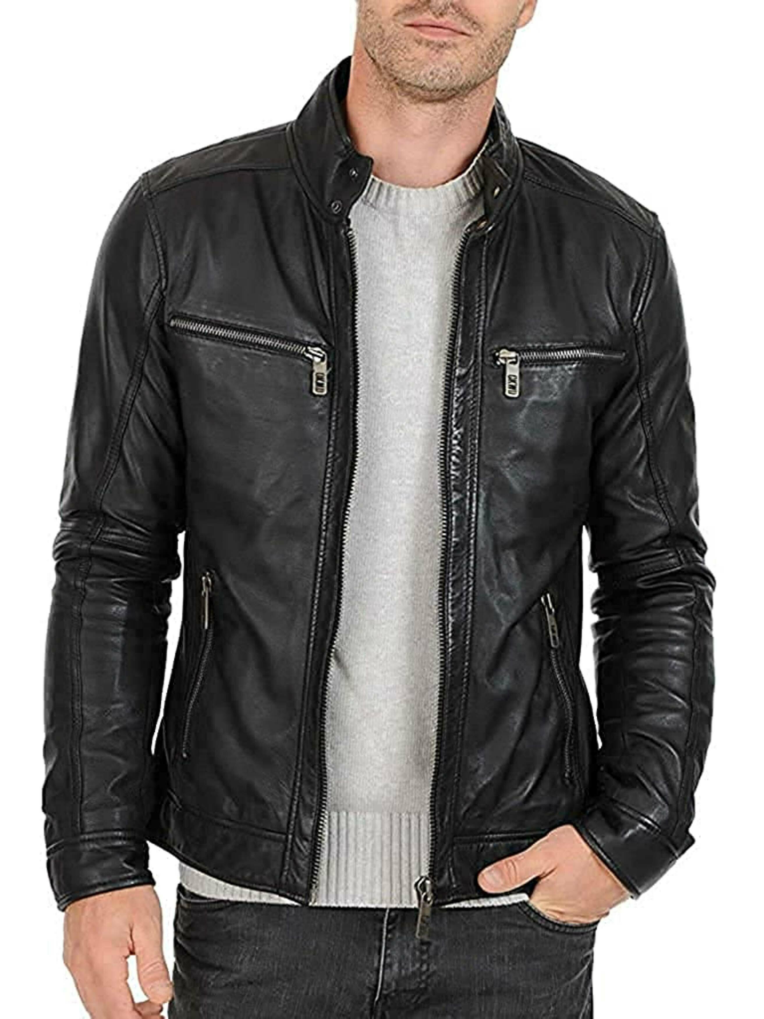 Buy SHOW OFF Men's Black Solid Leather Jacket Online at Best Prices in India  - JioMart.