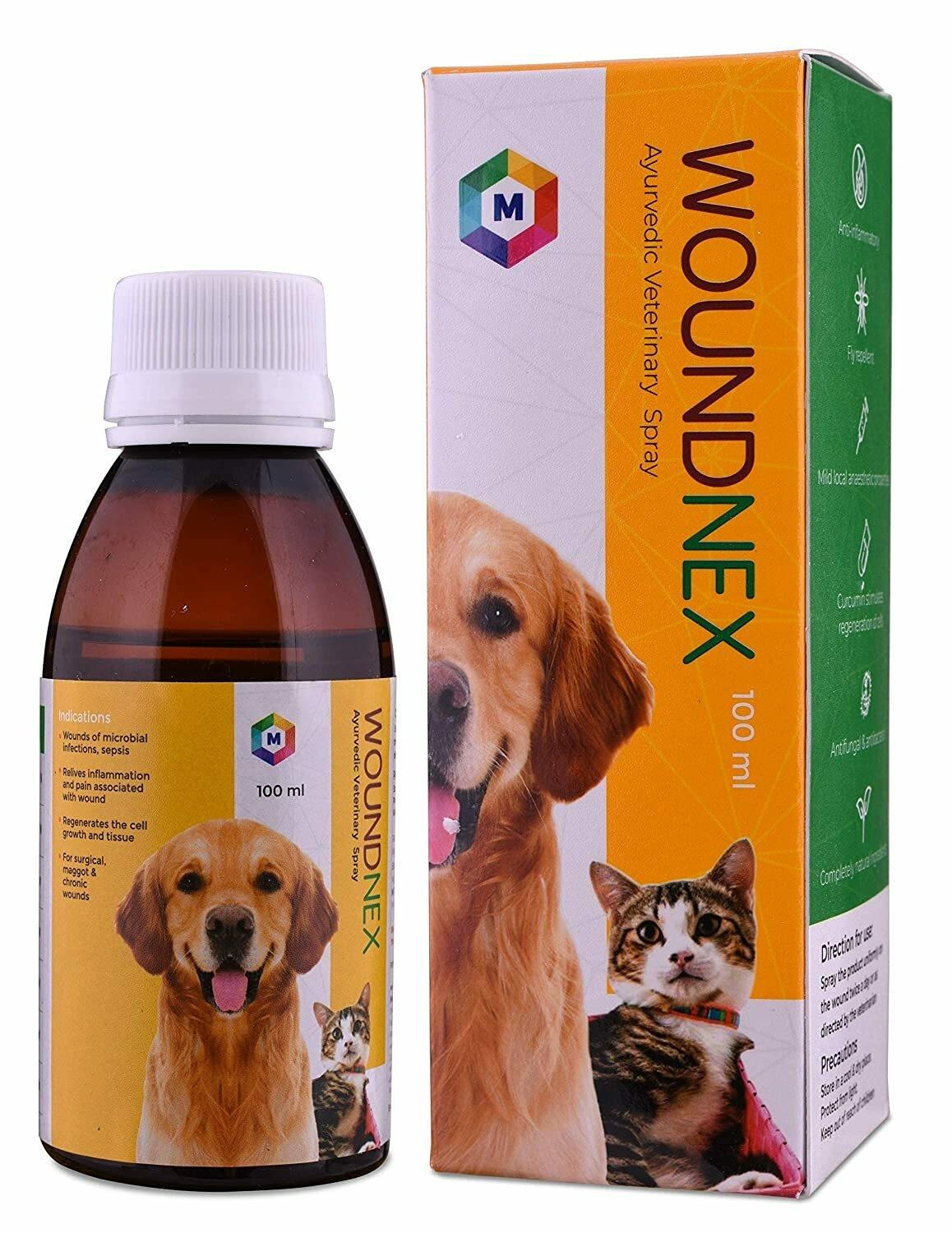 Medfly Healthcare Woundnex Spray for Dogs and Cats - for Wound Healing,  Pain Relief, Skin and Coat Care - Crafted with Natural Ingredients -100ml -  JioMart