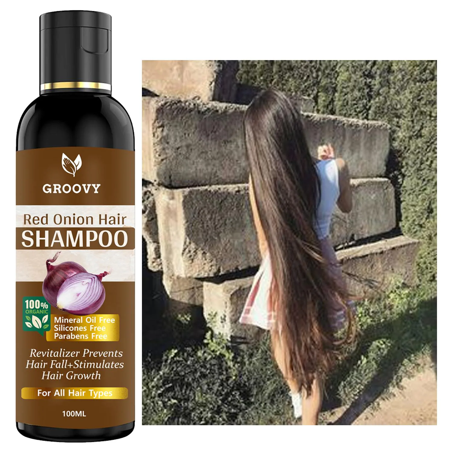 Groovy Ayurveda Onion Hair Shampoo For Hair Growth And Hair Fall Control  with 14 Essential Oils Hair Shampoo 100 ml) - JioMart