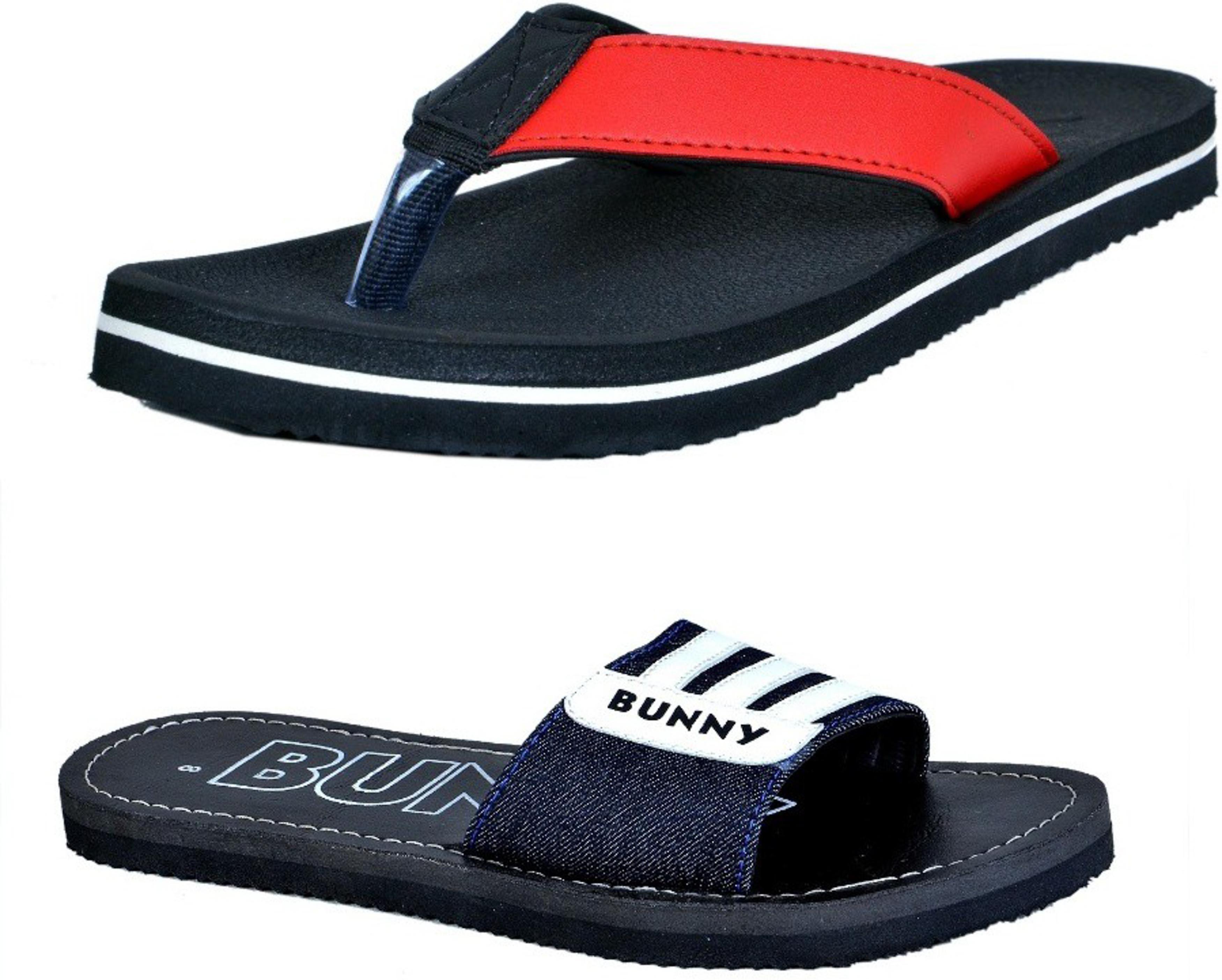 Buy Crazy Bunny Men Multicolor Flip-Flops - 9 (Pair Of 2) Online at Best  Prices in India - JioMart.