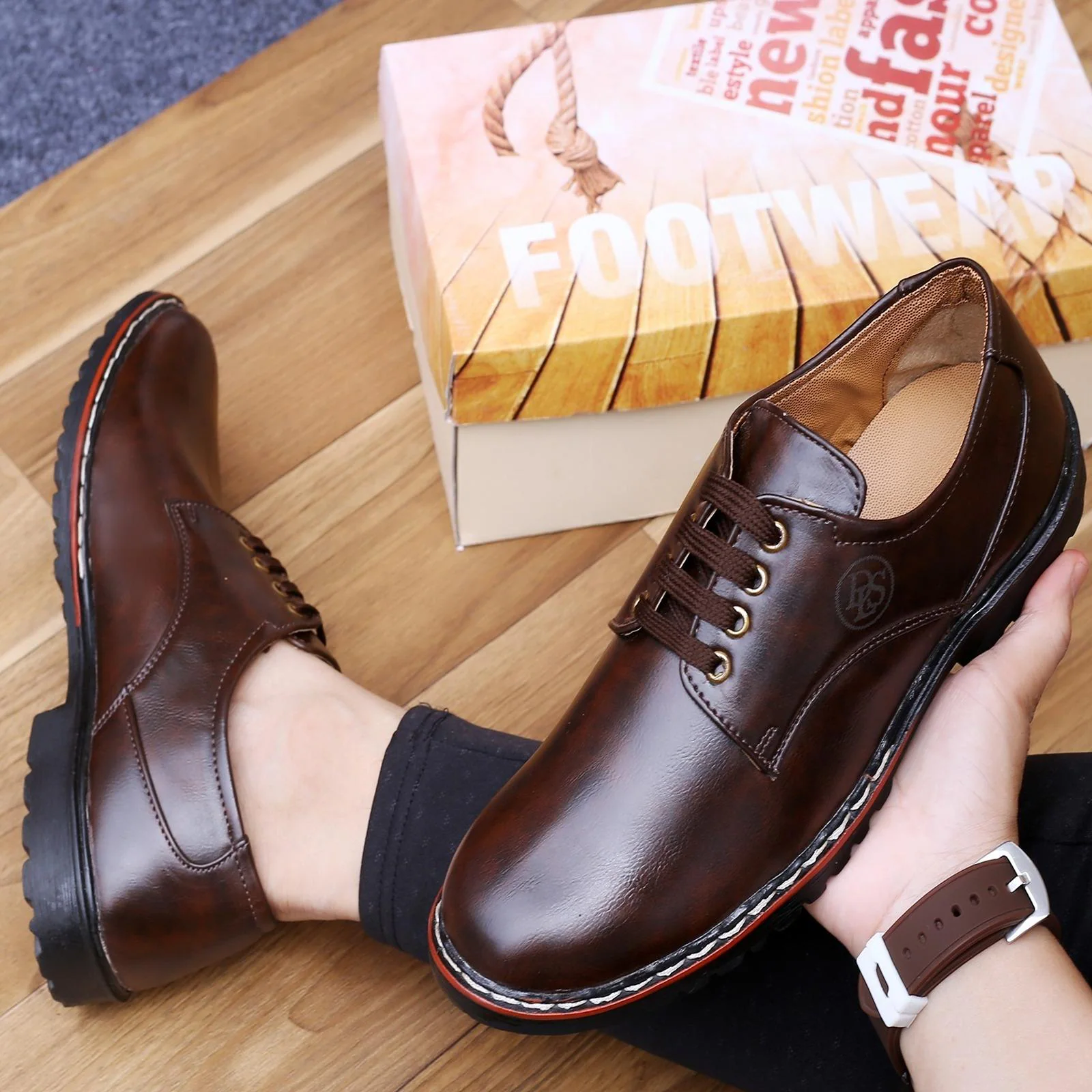 Dls Synthetic Leather Party Wear Dress Formal Shoes For Men And Boys(Brown)  - JioMart