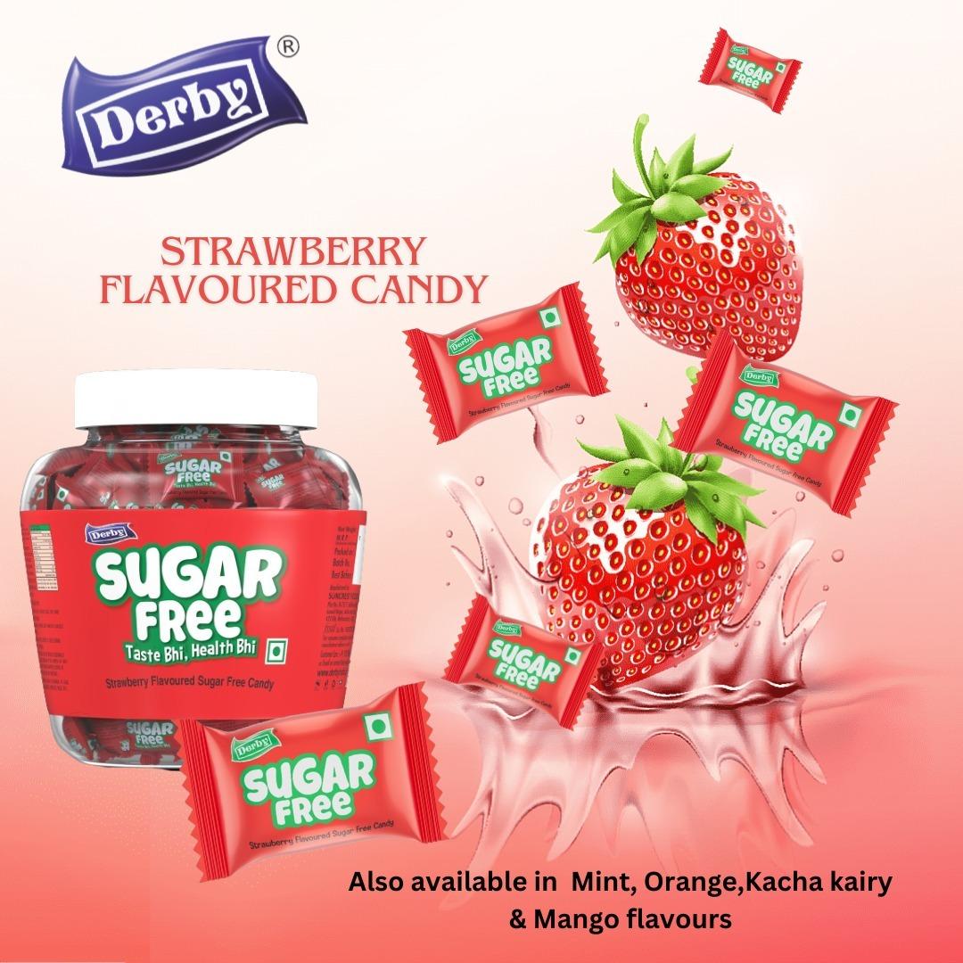 Buy Derby Strawberry Flavored Sugar-Free Hard Candies| 115 candies