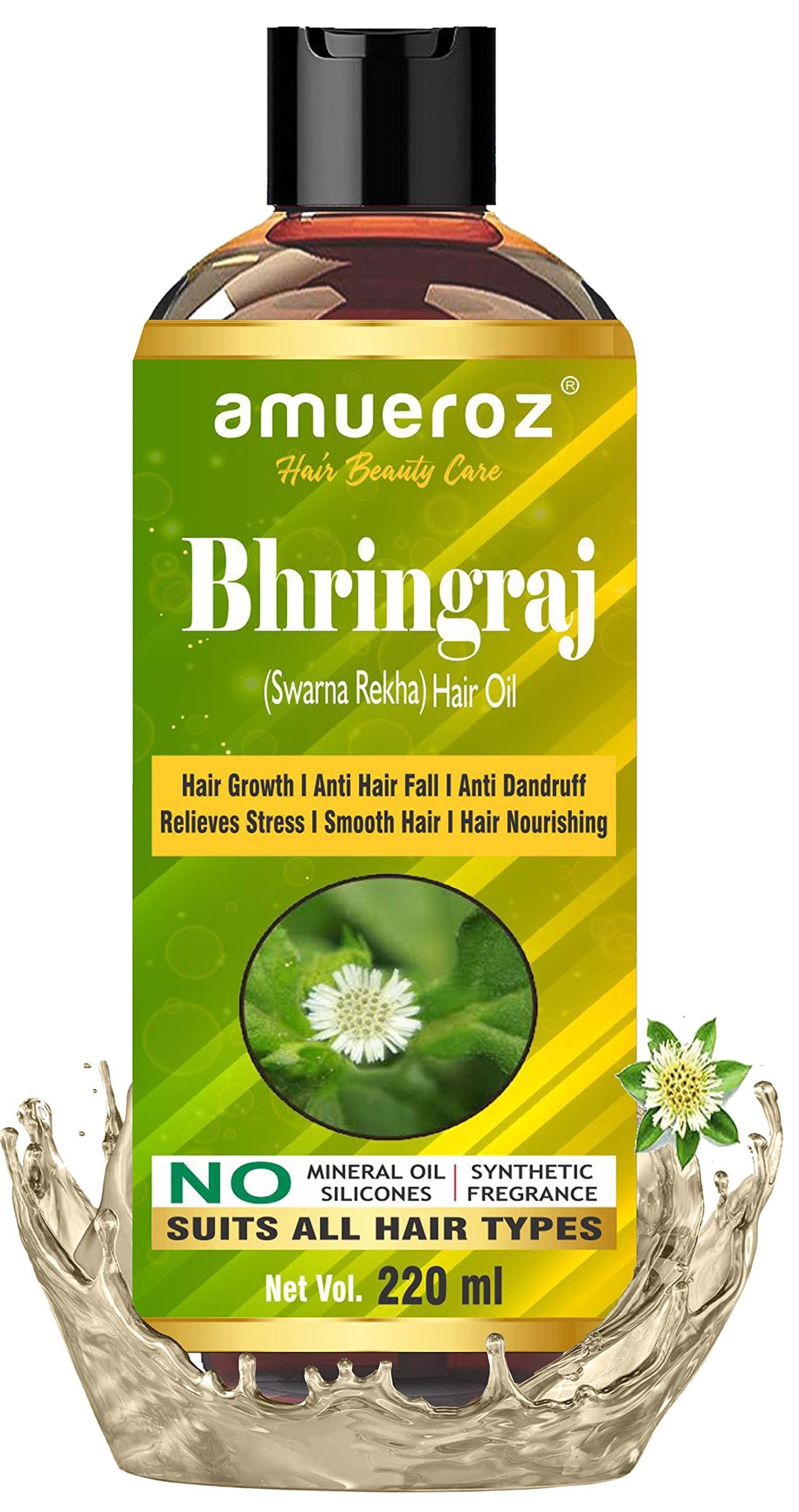 Amueroz Bhringraj Hair Oil For Hair Growth For Men And Women, Anti Hair Fall  Oil With 15 Natural Oils, Controls Hair Fall And Dandruff, 220 Ml - JioMart