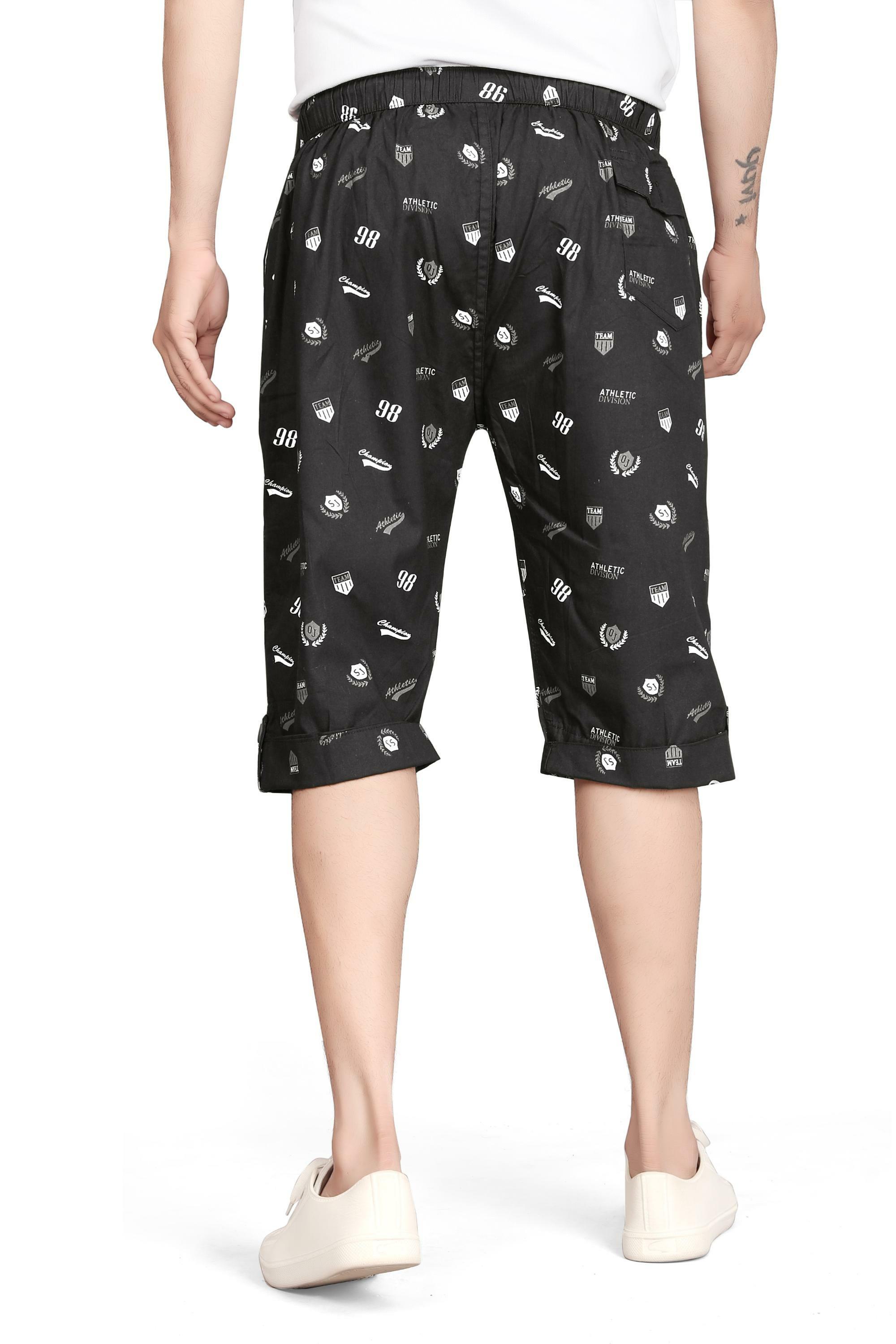 Buy ETHNIC TROVE Men's Regular Fit Cargo Printed Cotton Capri 3/4