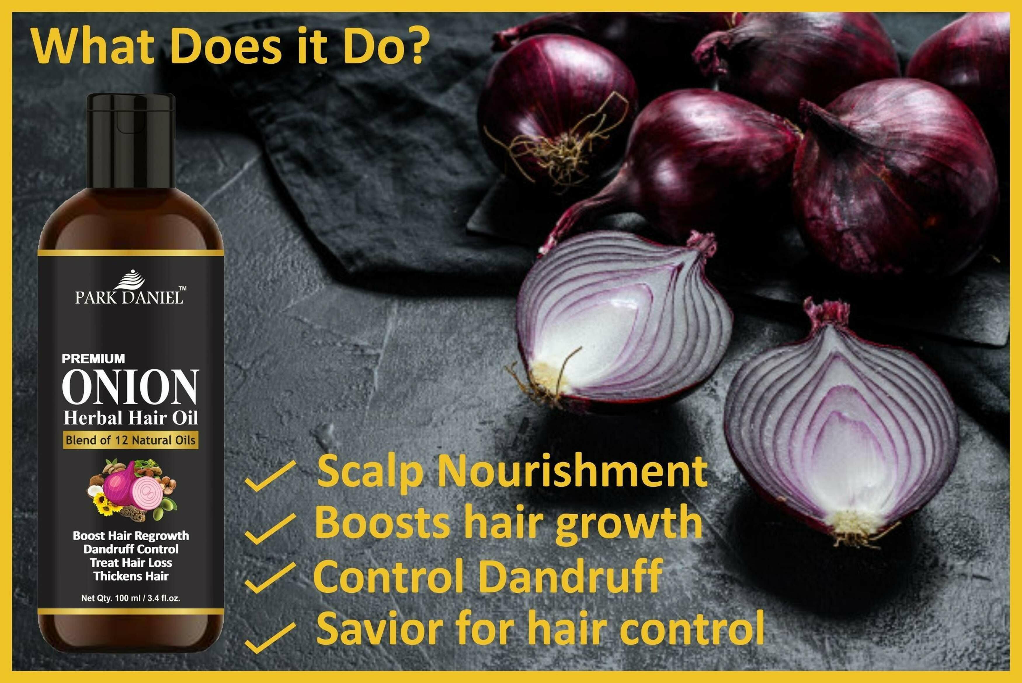 Park Daniel Onion Herbal Hair Oil For Hair Regrowth, 100 Ml - JioMart