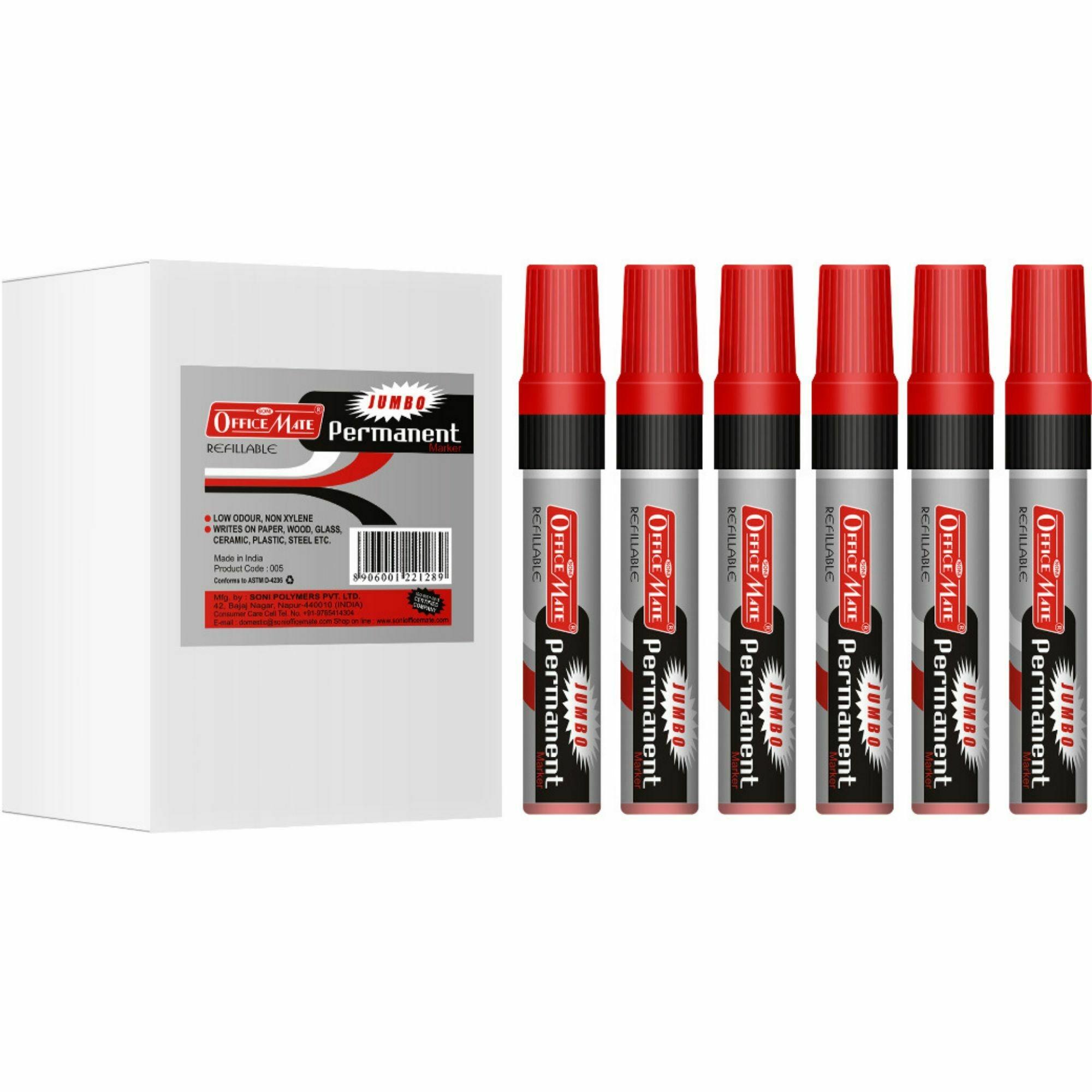 Buy SONI OFFICE MATE Jumbo Permanent Marker with 10mm Chisel tip