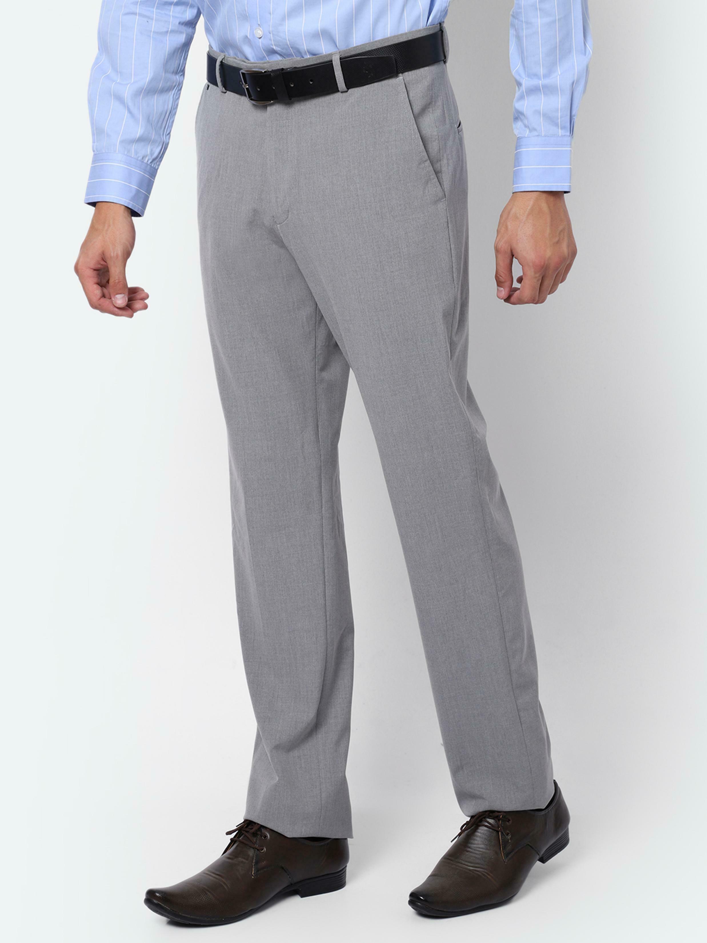 Buy Cantabil Men Grey Solid Formal Trousers Online at Best Prices in India  - JioMart.