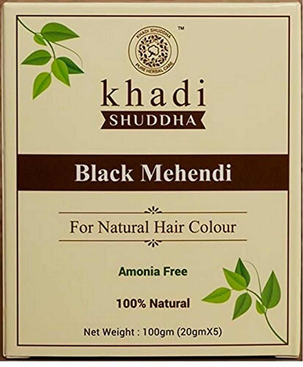 Khadi Shuddha Black Mehndi Hair Color 100g - JioMart
