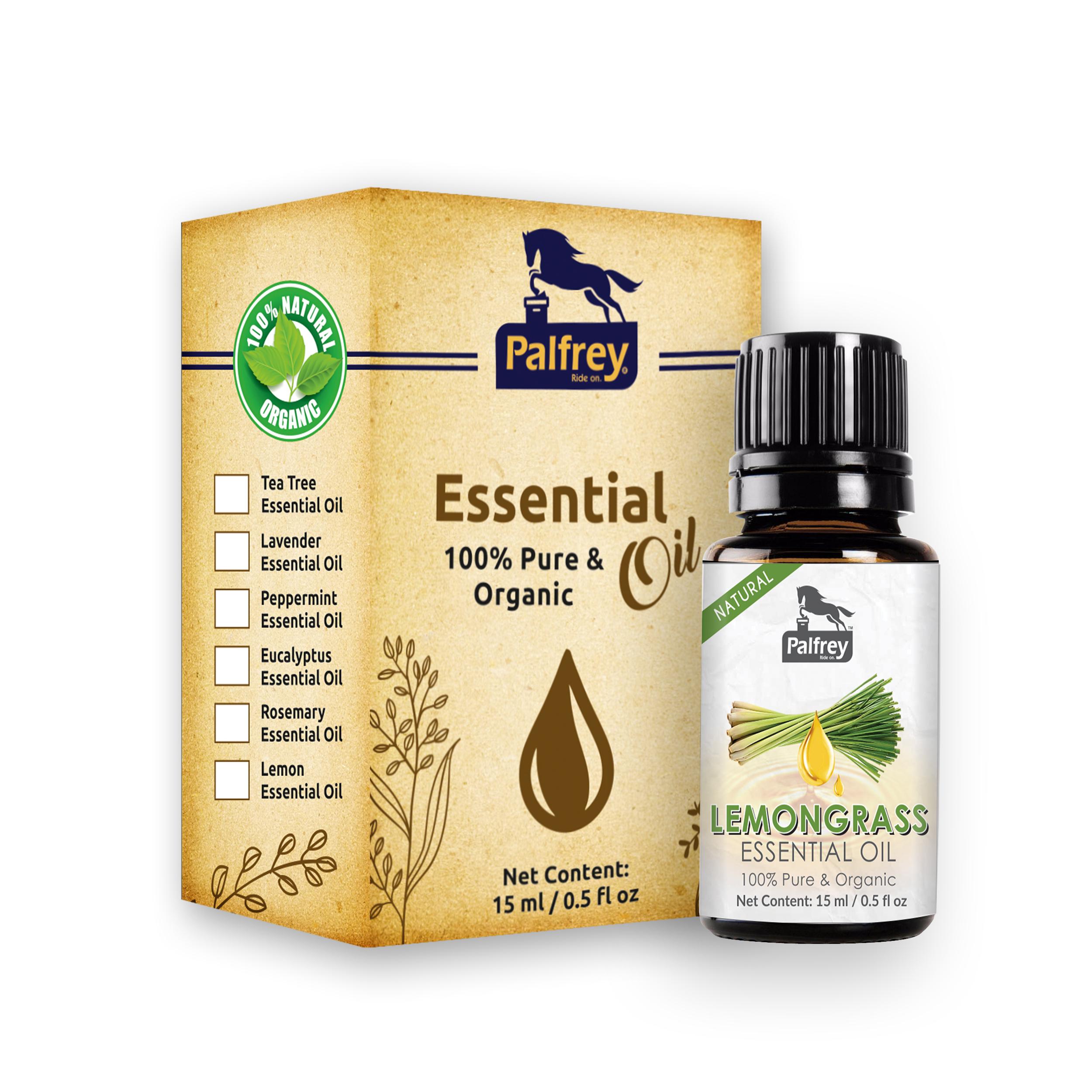 Palfrey Natural LemonGrass Essential Oils- 15 ml, 100% Pure  Natural   Undiluted, Natural Aromatherapy, Therapeutic Grade - JioMart