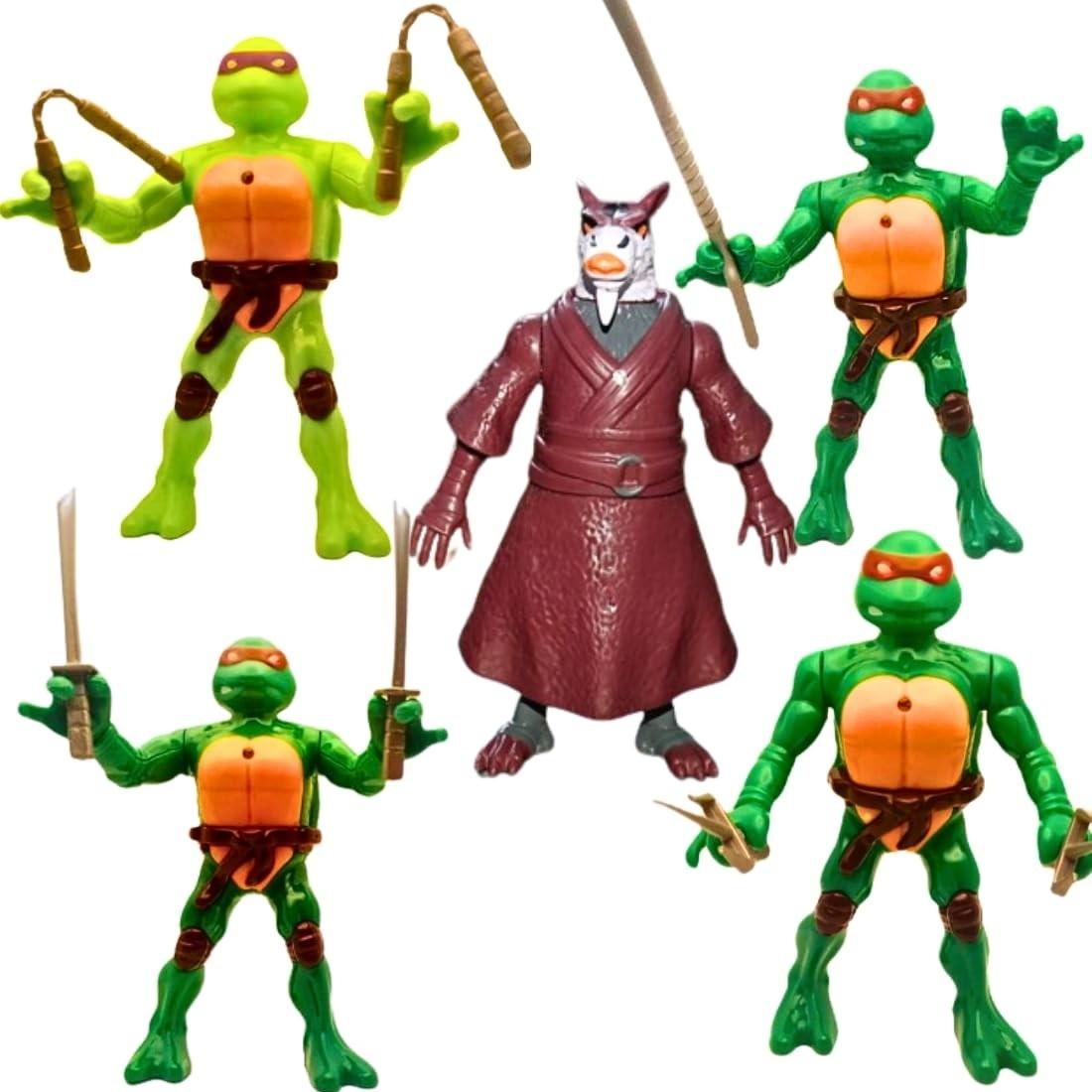 Buy Lilheaven Ninja Turtles Toy Set of 5Pc, Super Hero with Villan