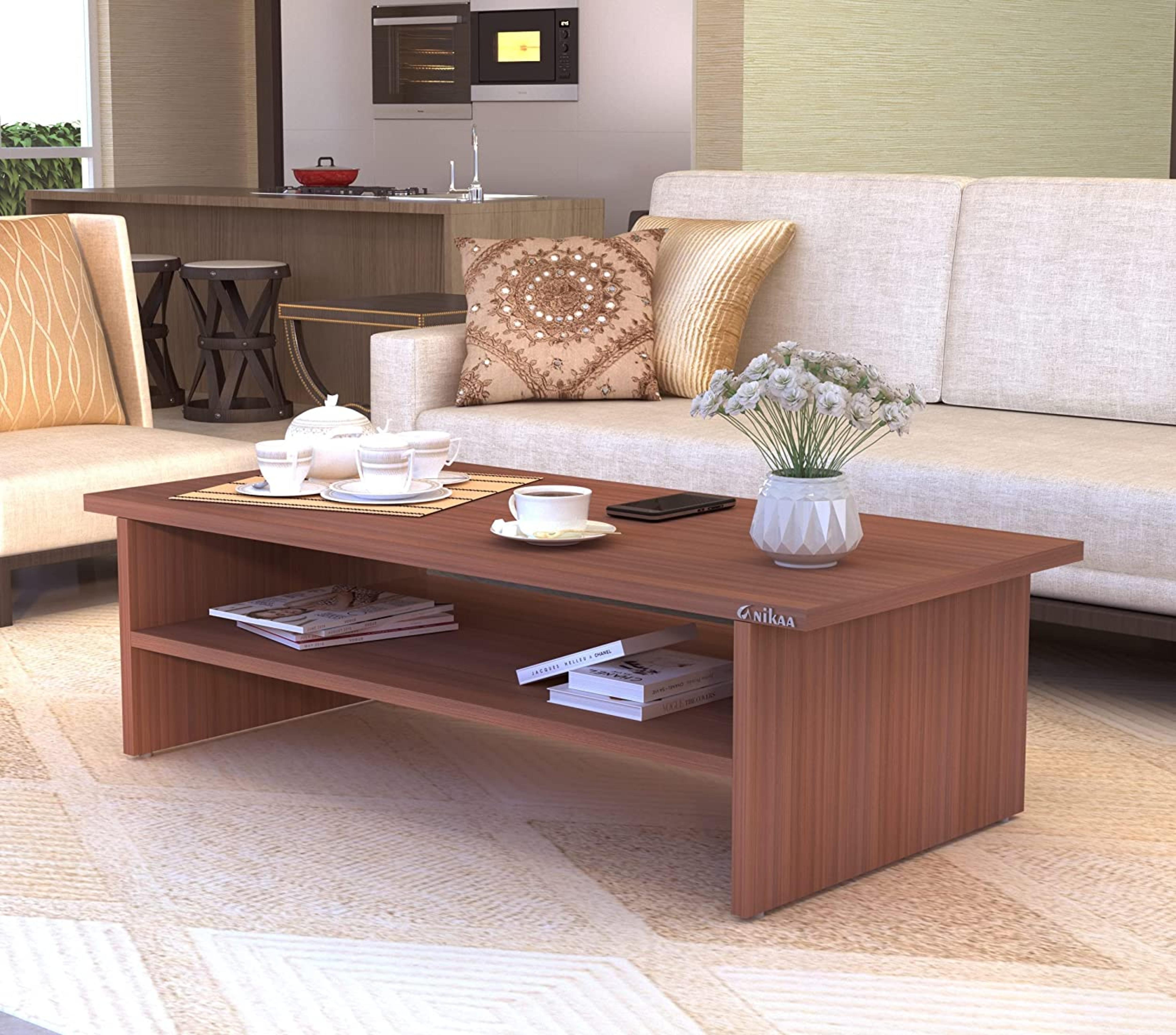 DH TEA TABLE WITH SHELF L ダークブラウン 机・テーブル DH TEA