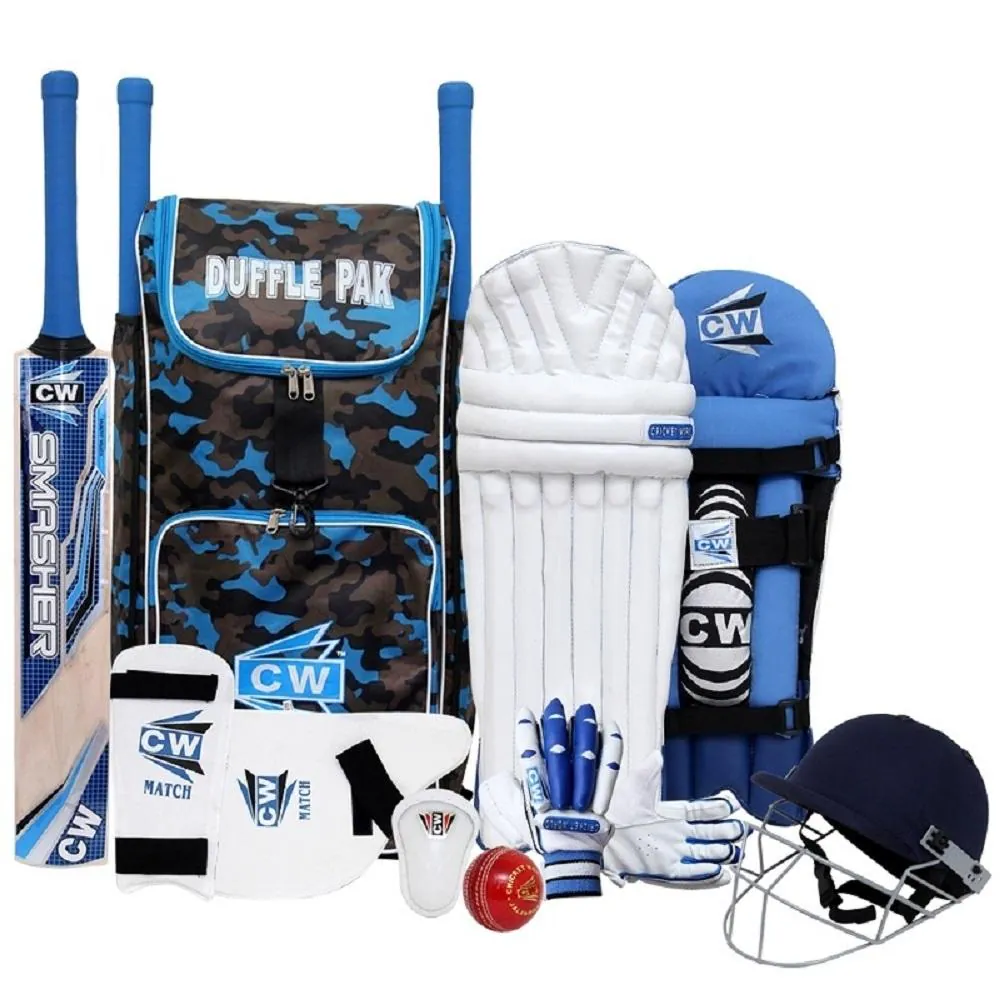 11 Pcs Cricket Kit Set Bat Ball Helmet Pad Leg Guard,Elbow Gloves Thigh Pad 