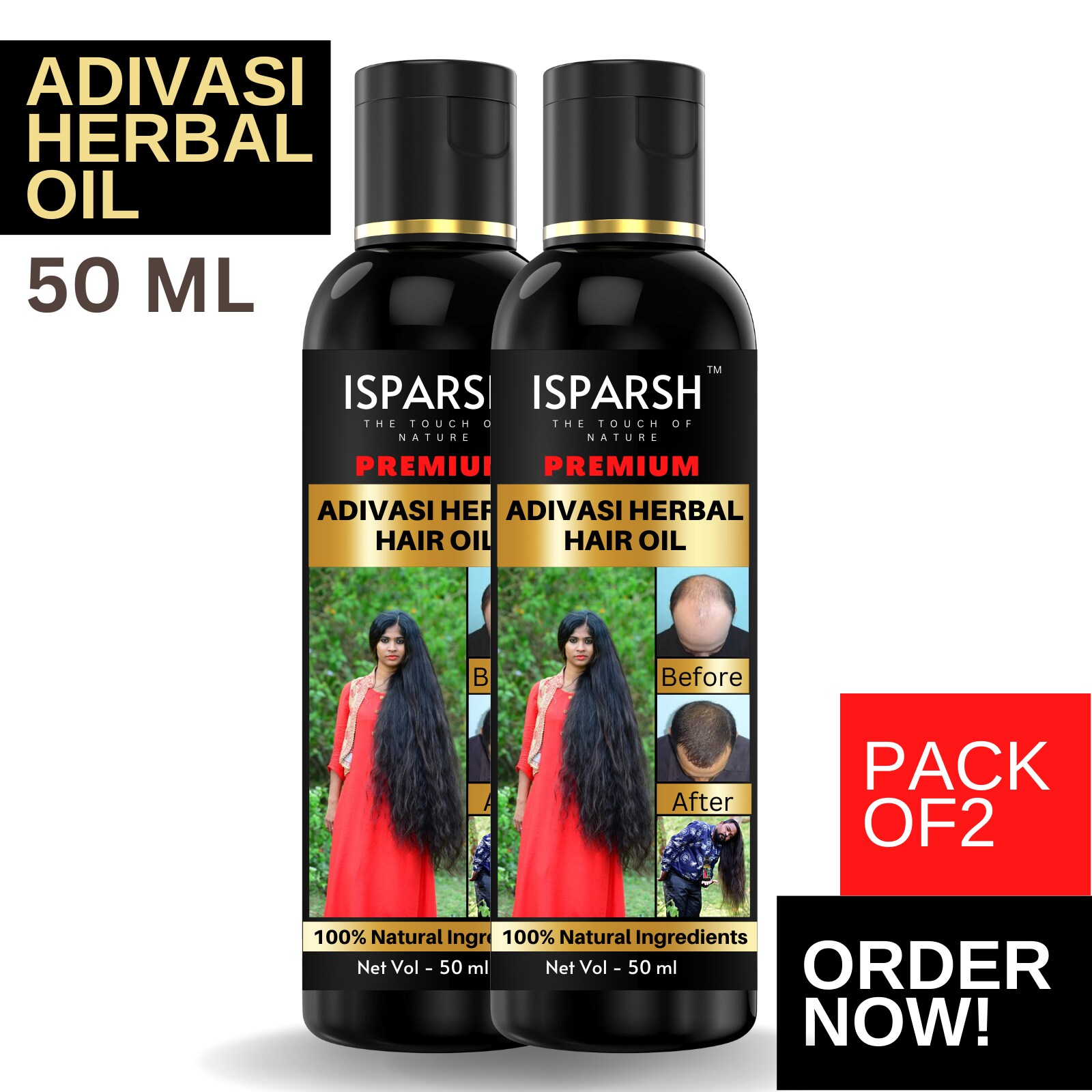 Isparsh Premium Adivasi Herbal Hair Oil 50 ml for men & women - JioMart