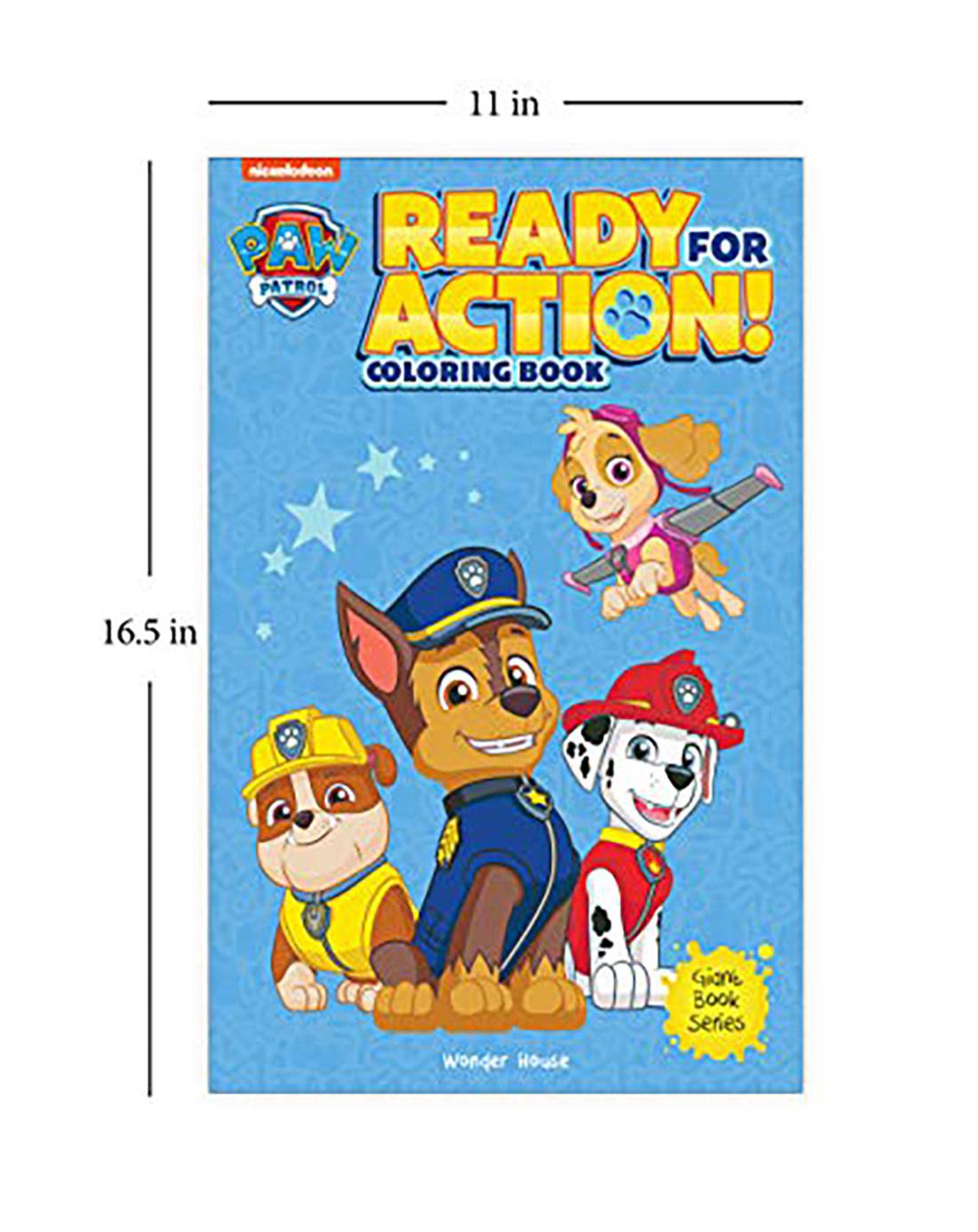 Ready For Action - Paw Patrol Giant Coloring Book For Kids ...