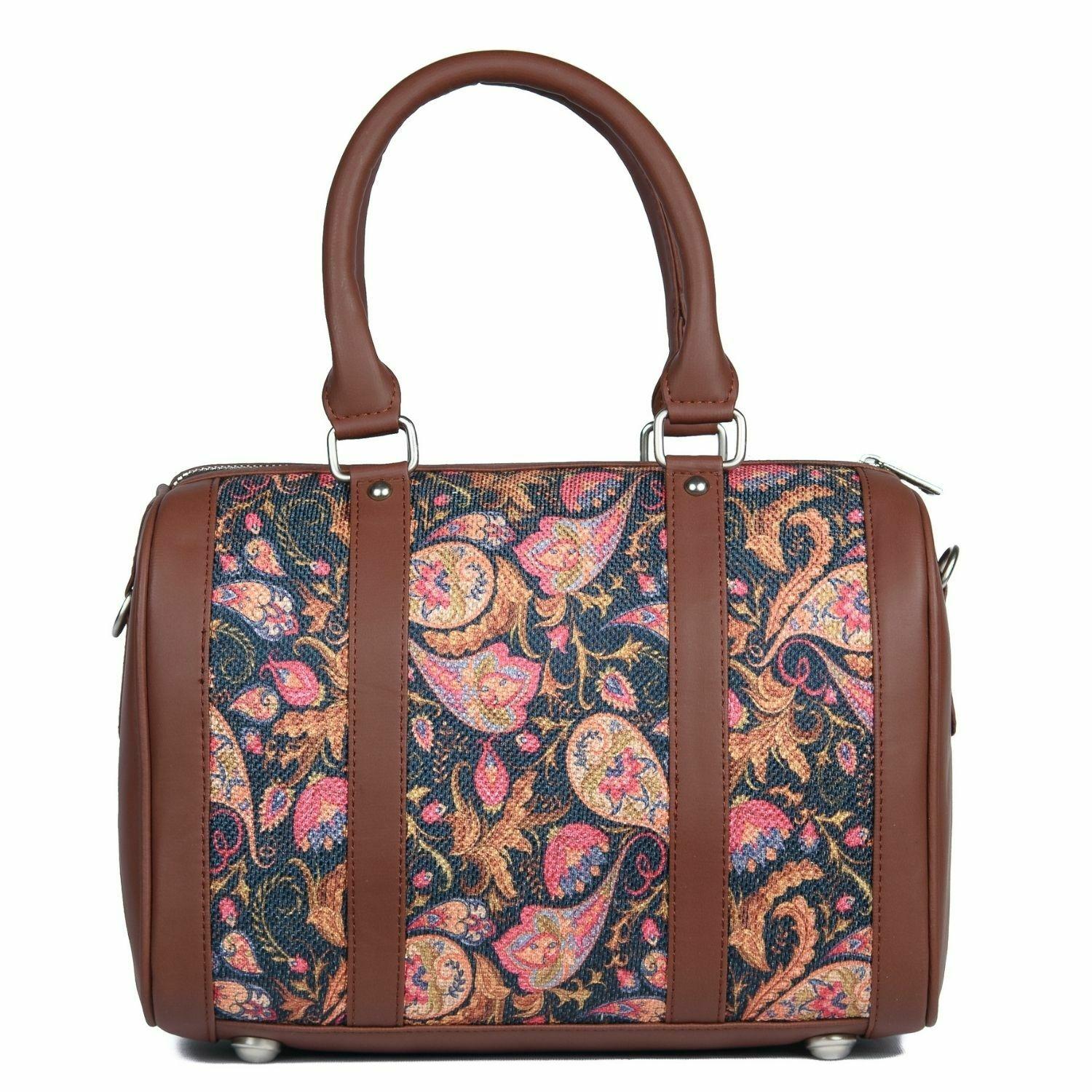 Buy ZOUK Multi Coloured Graphic Printed Vegan Leather Handmade