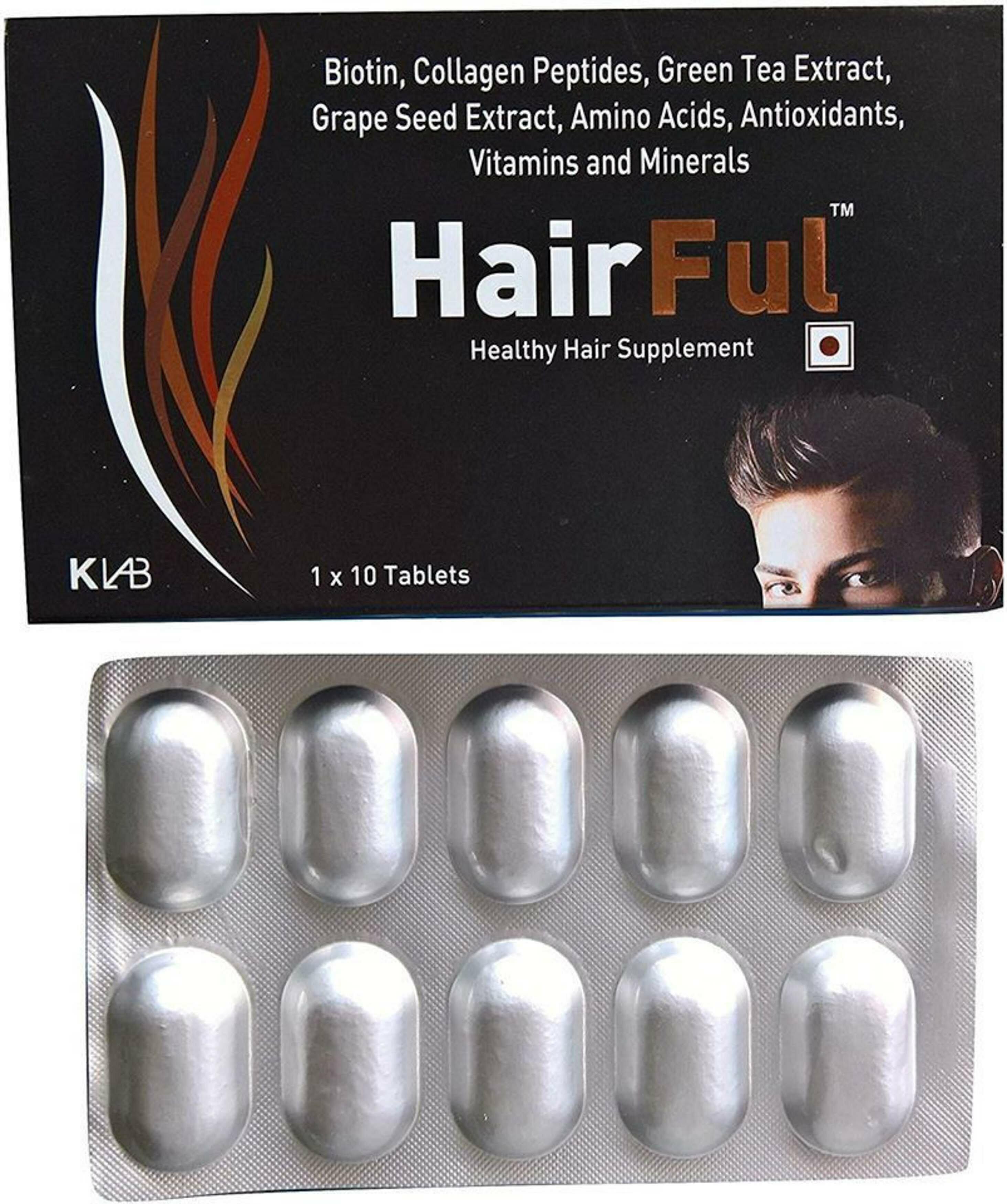 HairFul Tablet for Women  Men Hair Care 10 Each Buy combo pack of 2  strips at best price in India  1mg