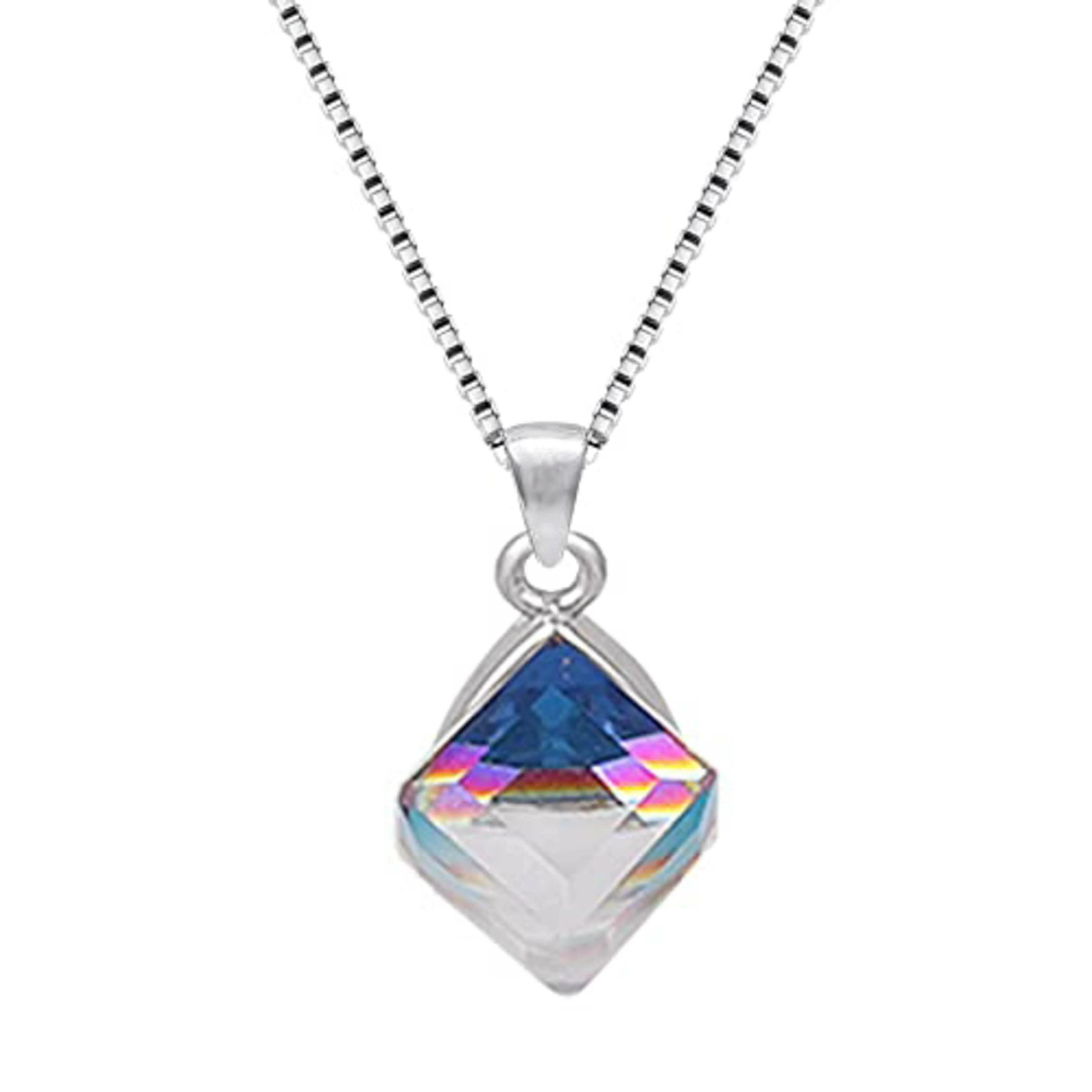 Buy Giva Sterling Silver Mystic Prism Pendant With Chain For Women