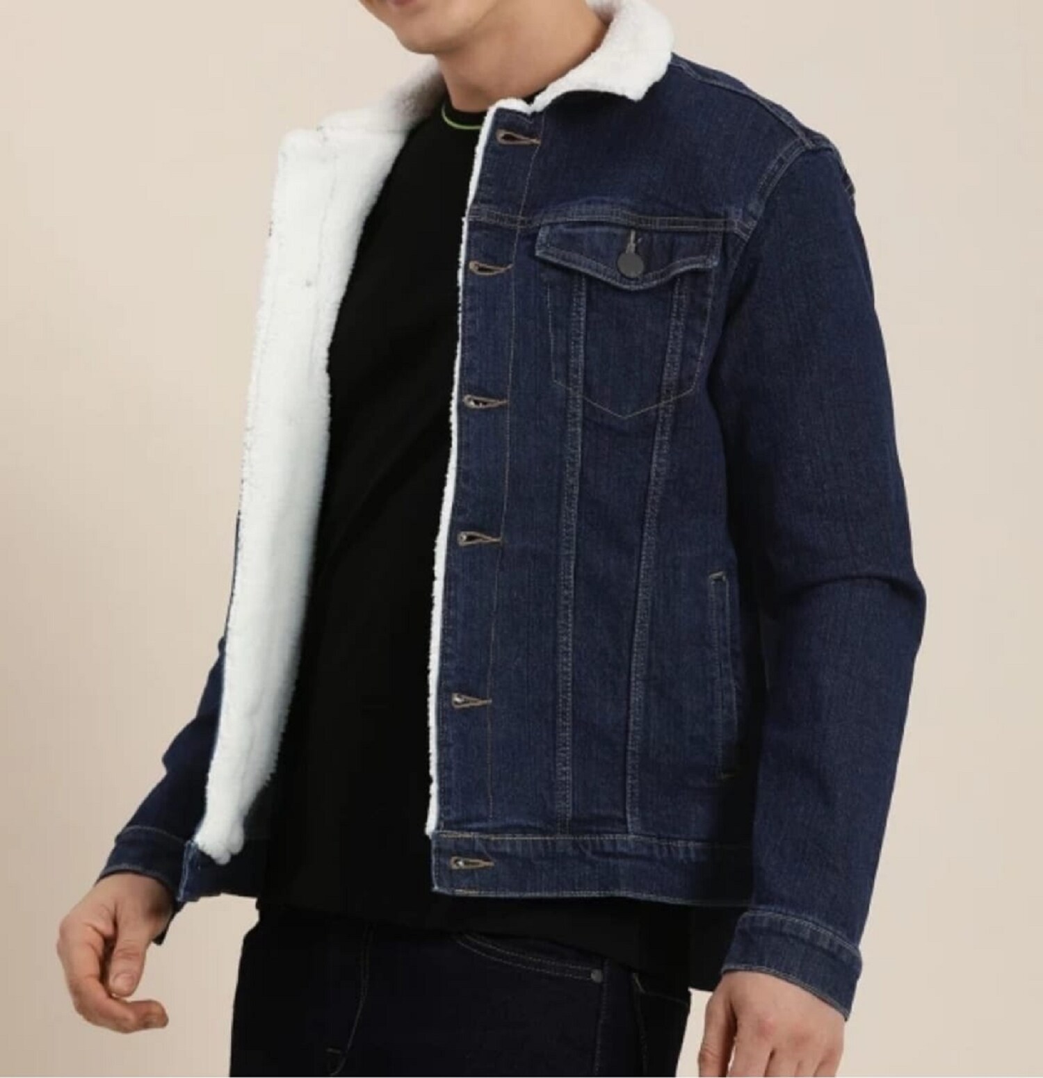 Faux Fur Jacket, Men Jean Jacket Ski Jacket For Men Checkered Ja 並行輸入品 NOROZE Mens Denim Jacket with Detachable Sherpa Collar Classic Fur Jean  Trucker Coat (S, Denim Blue) : : Fashion