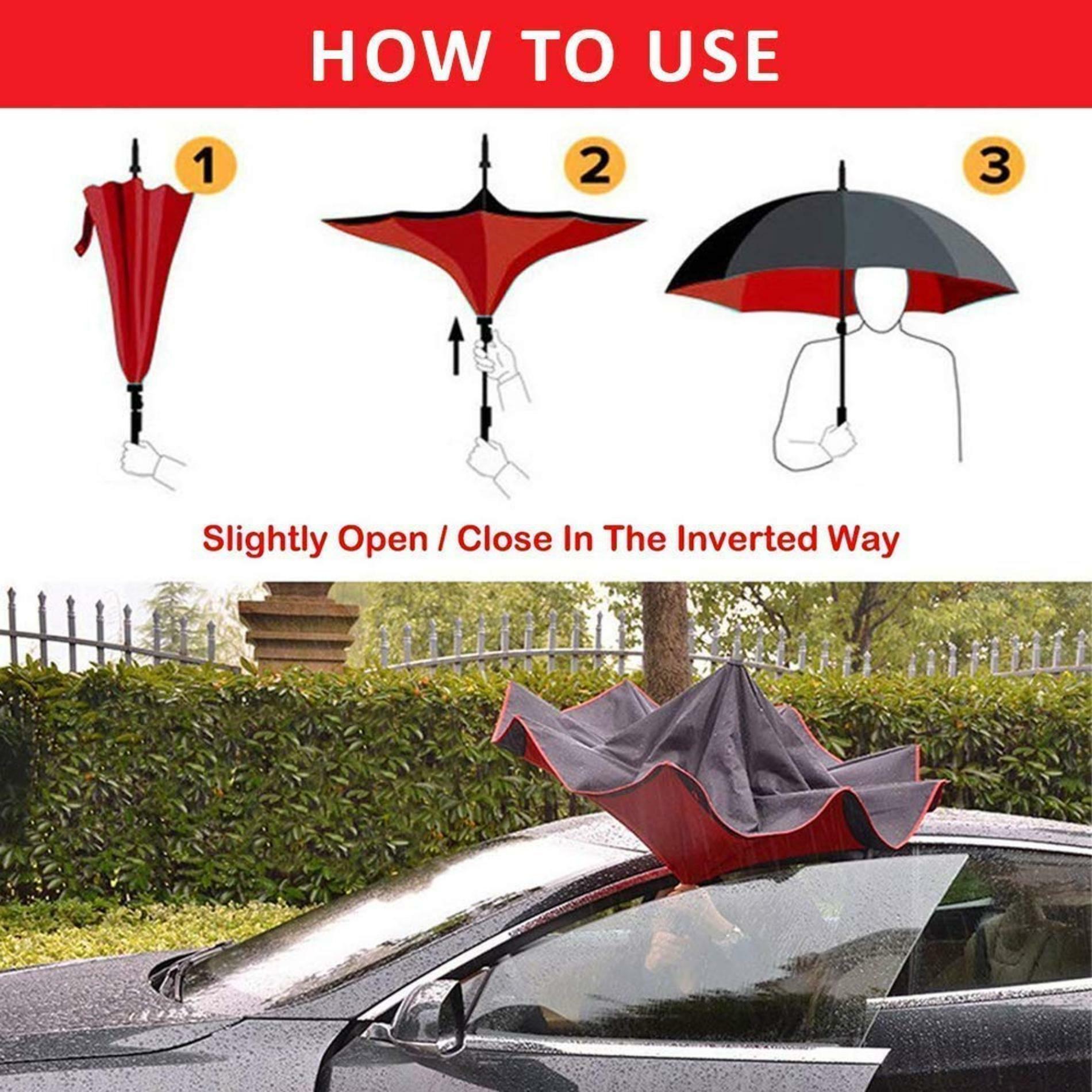 Buy Zyronex Stylish Newest Double Layer Inverted Umbrella Big Size
