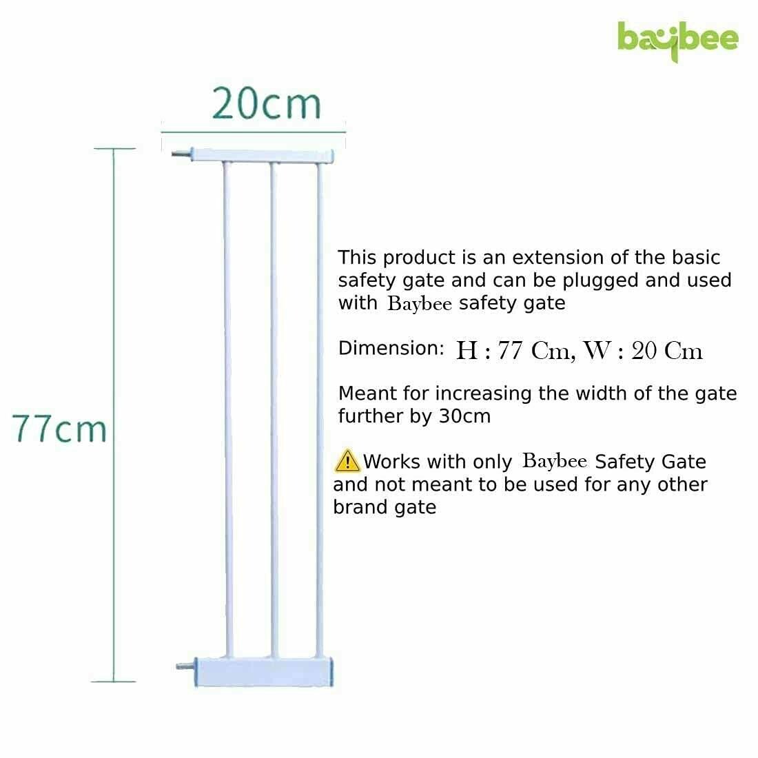 White Callowesse Carusi 10cm Safety Gate Extension 