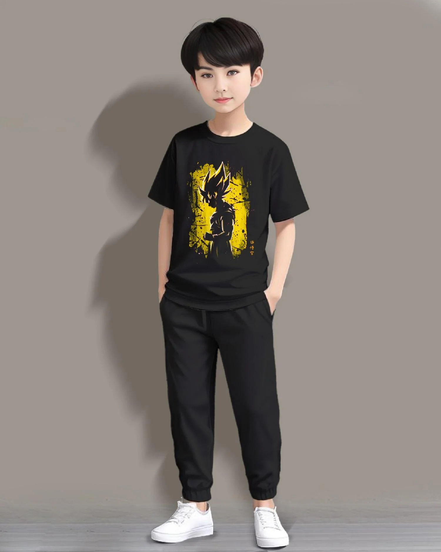 Buy Litway Boys Casual T-shirt Track Pants (Black) Online at Best Prices in  India - JioMart.