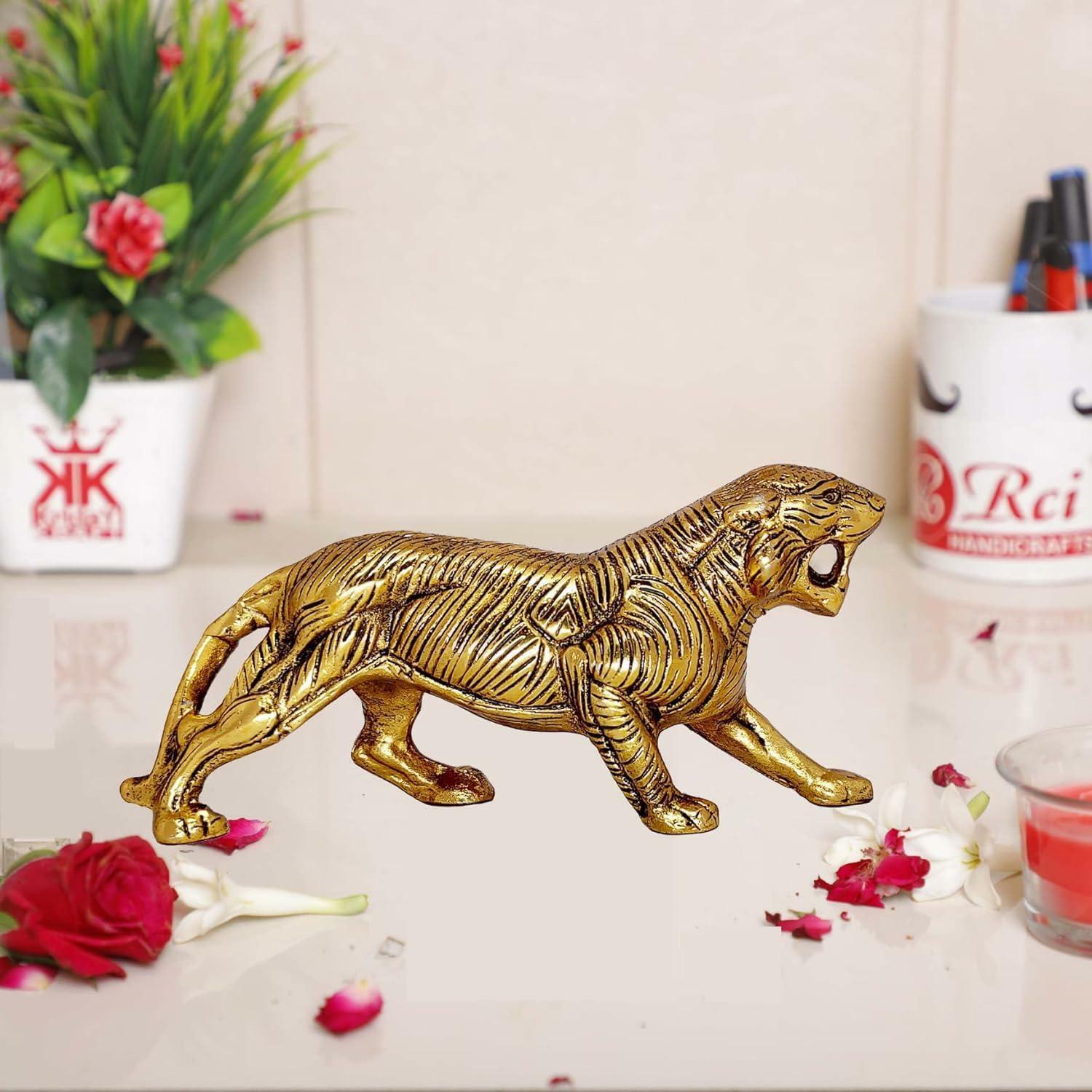 Buy KridayKraft Golden Metal Antique Tiger/Jaguar/Panther/Sher