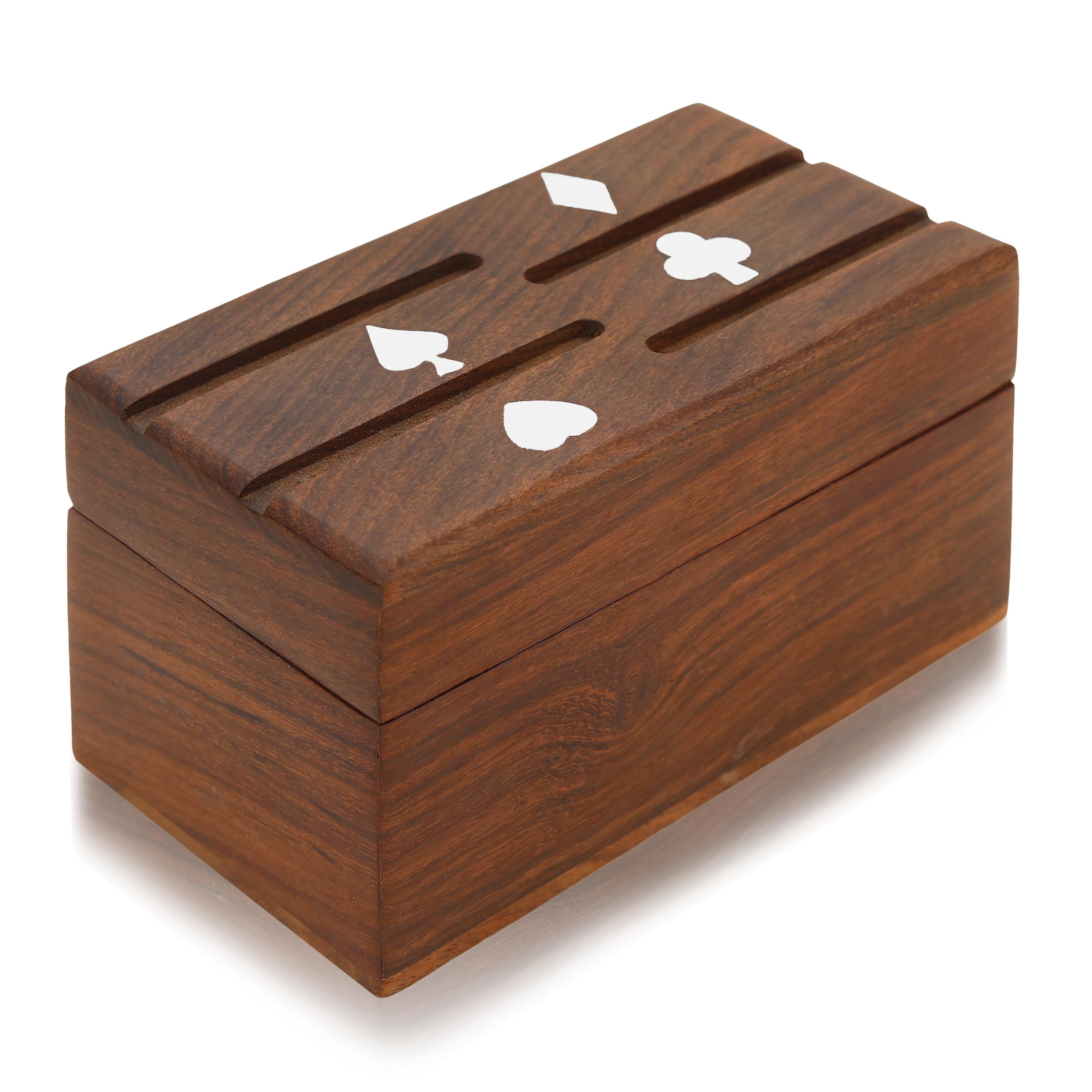 Buy Craft Cooper Playing Cards Set Of 2 In Handmade Wooden Storage