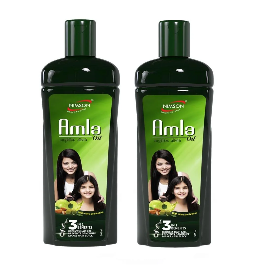 Nimson Amla Hair Oil With Aloevera For Reduces Hair Fall & Dandruff For  Stronger Hair 300ml (2 Set) - JioMart